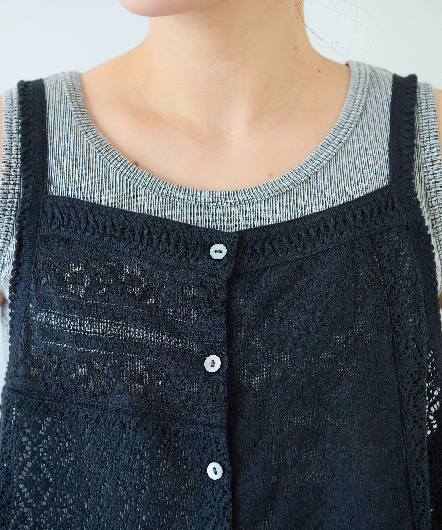 yuni パッチワーク刺繍キャミビスチェ AMBIDEX Store △○indiaパッチワークレース キャミビスチェ(F