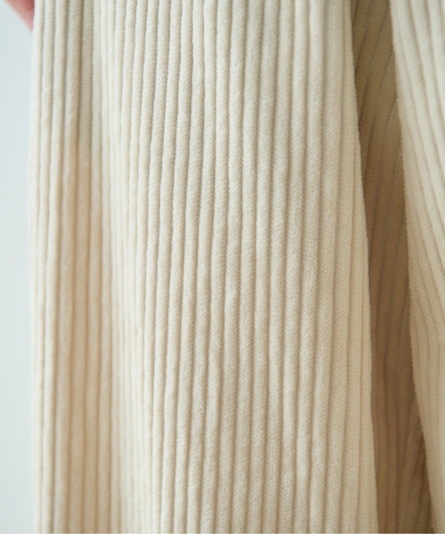 AMBIDEX Store ○コットンコーデュロイ バックゴムワイドパンツ(M クロ