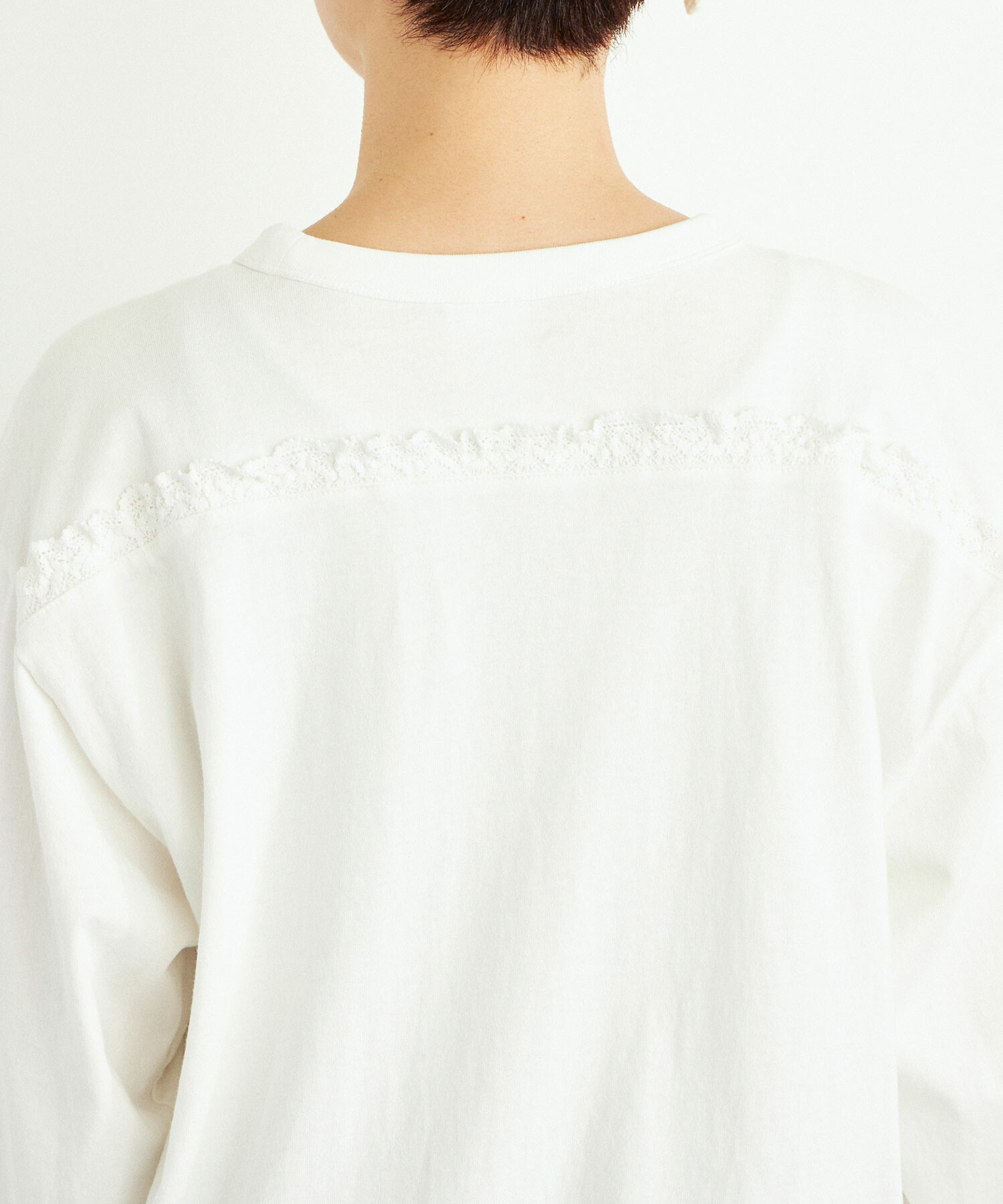 もふもふオーダーページ•*¨*•.¸¸♬ AMBIDEX Store ○cotton lace SHORT プルオーバー(F WHITE): FLAT-cic