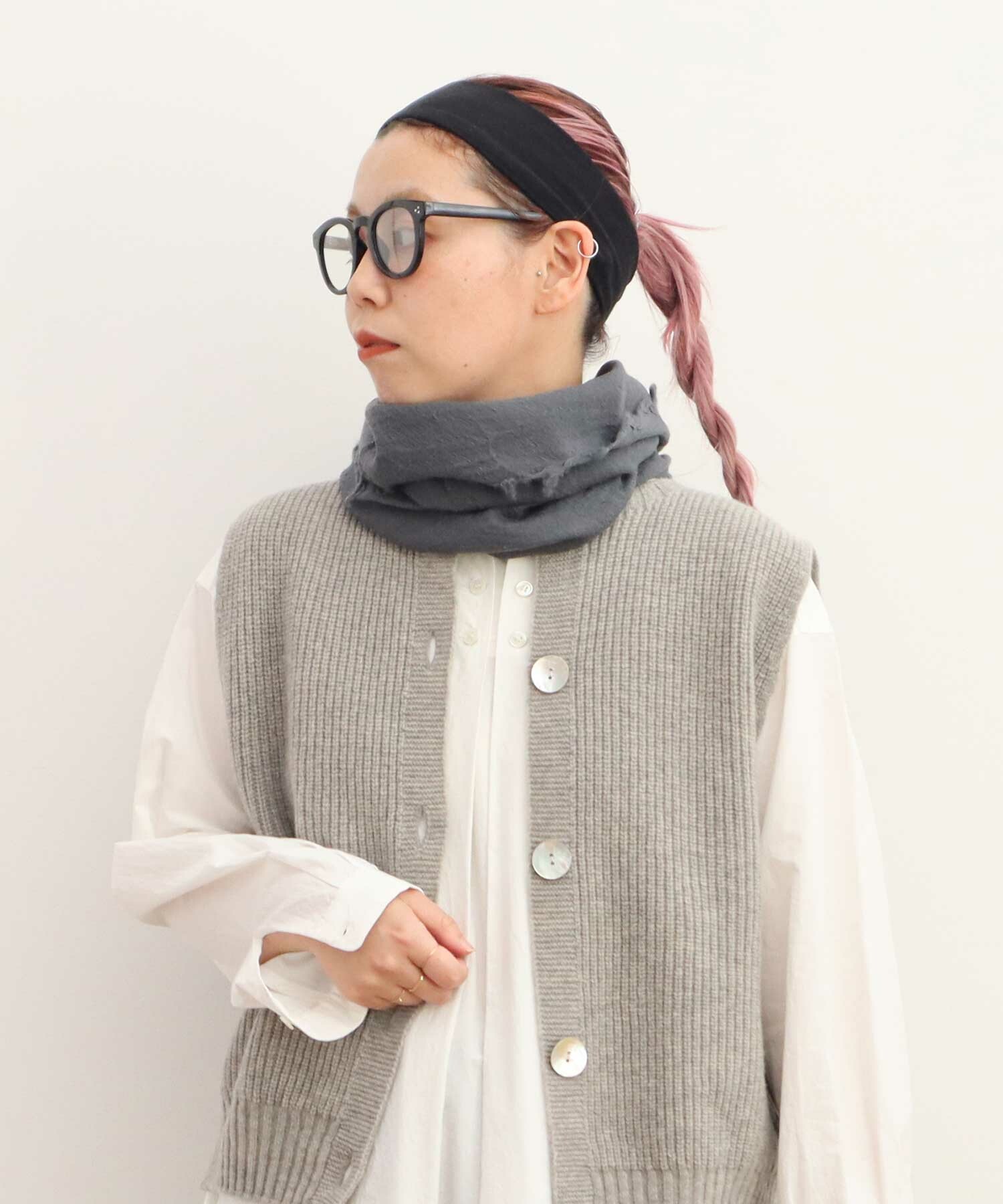 AMBIDEX Store WOOL ストール(F グリーン): Dot and Stripes CHILD WOMAN