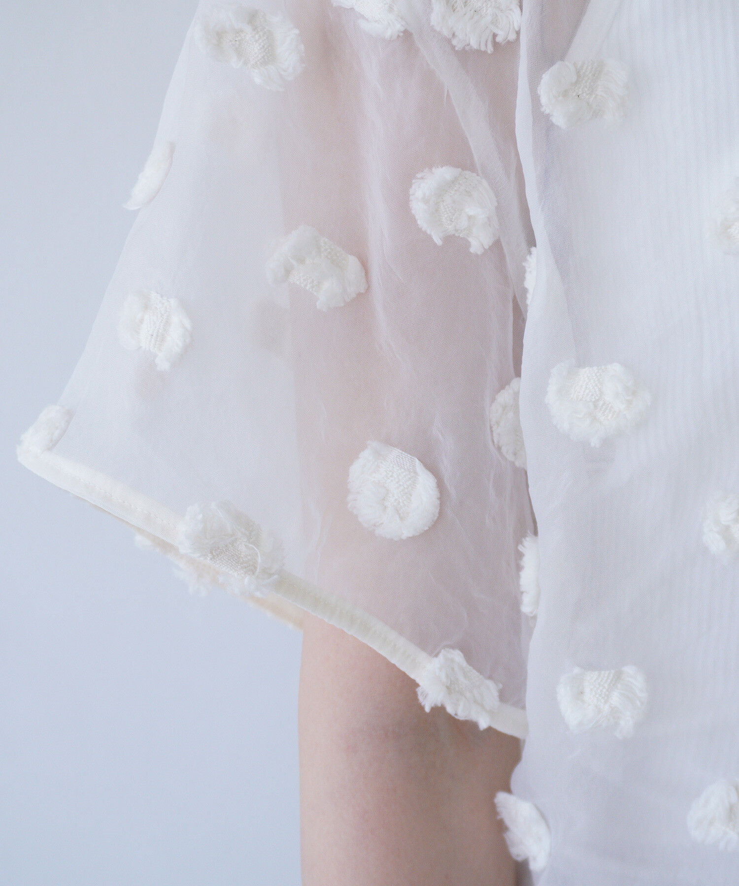 AMBIDEX Store 〇氷dot jacquard ブラウス(F キナリ): FLAT-cic