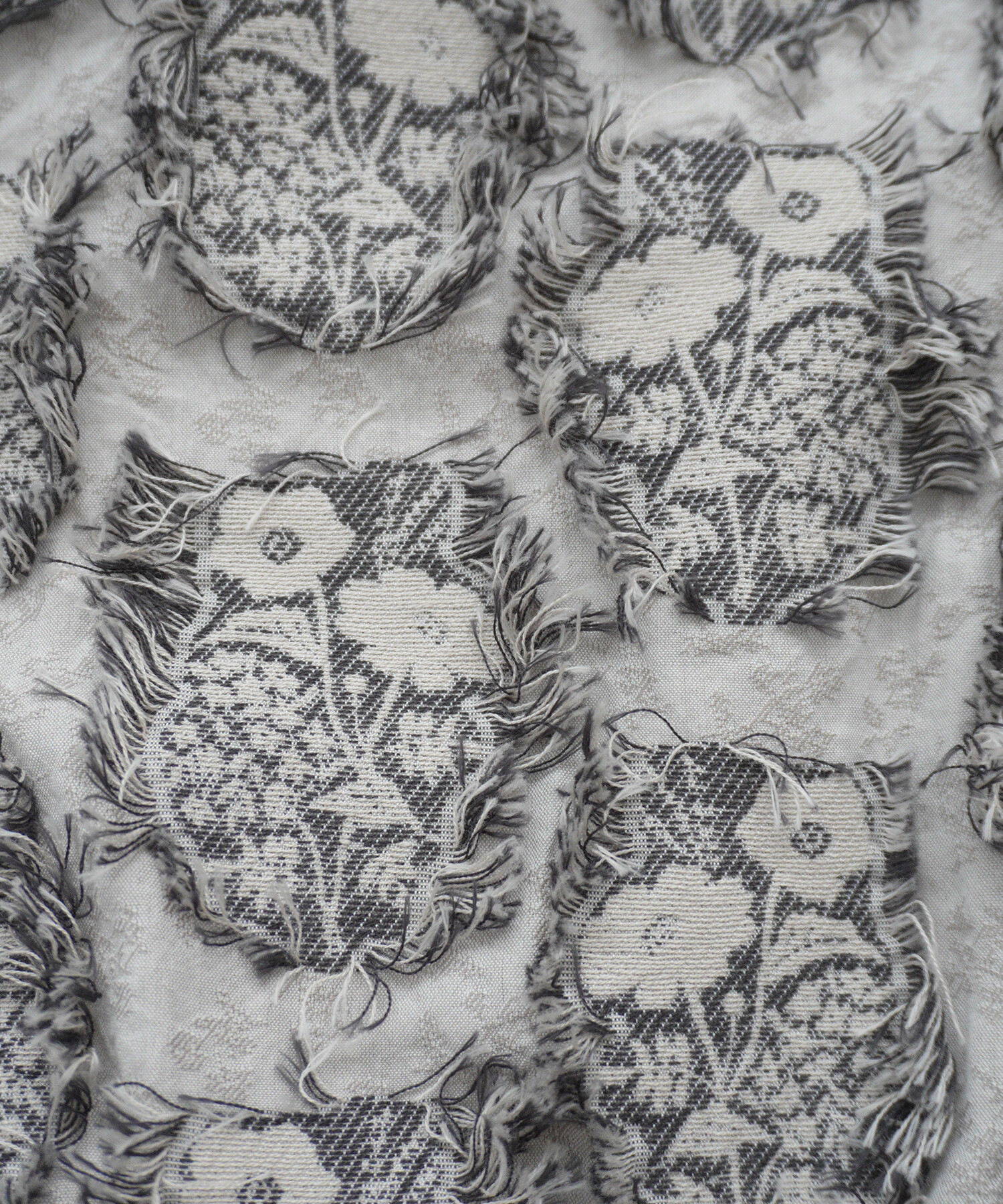 AMBIDEX Store 〇花野風jacquard ワイドパンツ(F クロ): FLAT-cic-HATENA