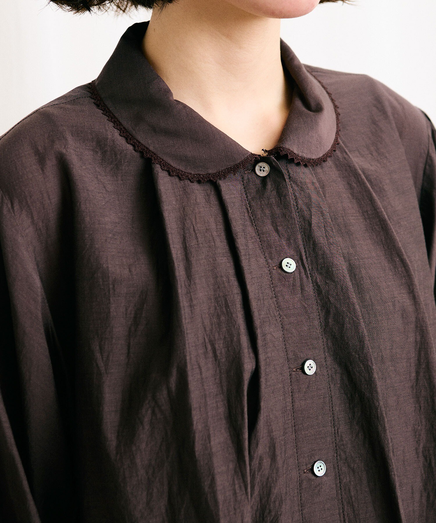 AMBIDEX Store 【予約販売】〇Cotton cupra washer Daisy blouse