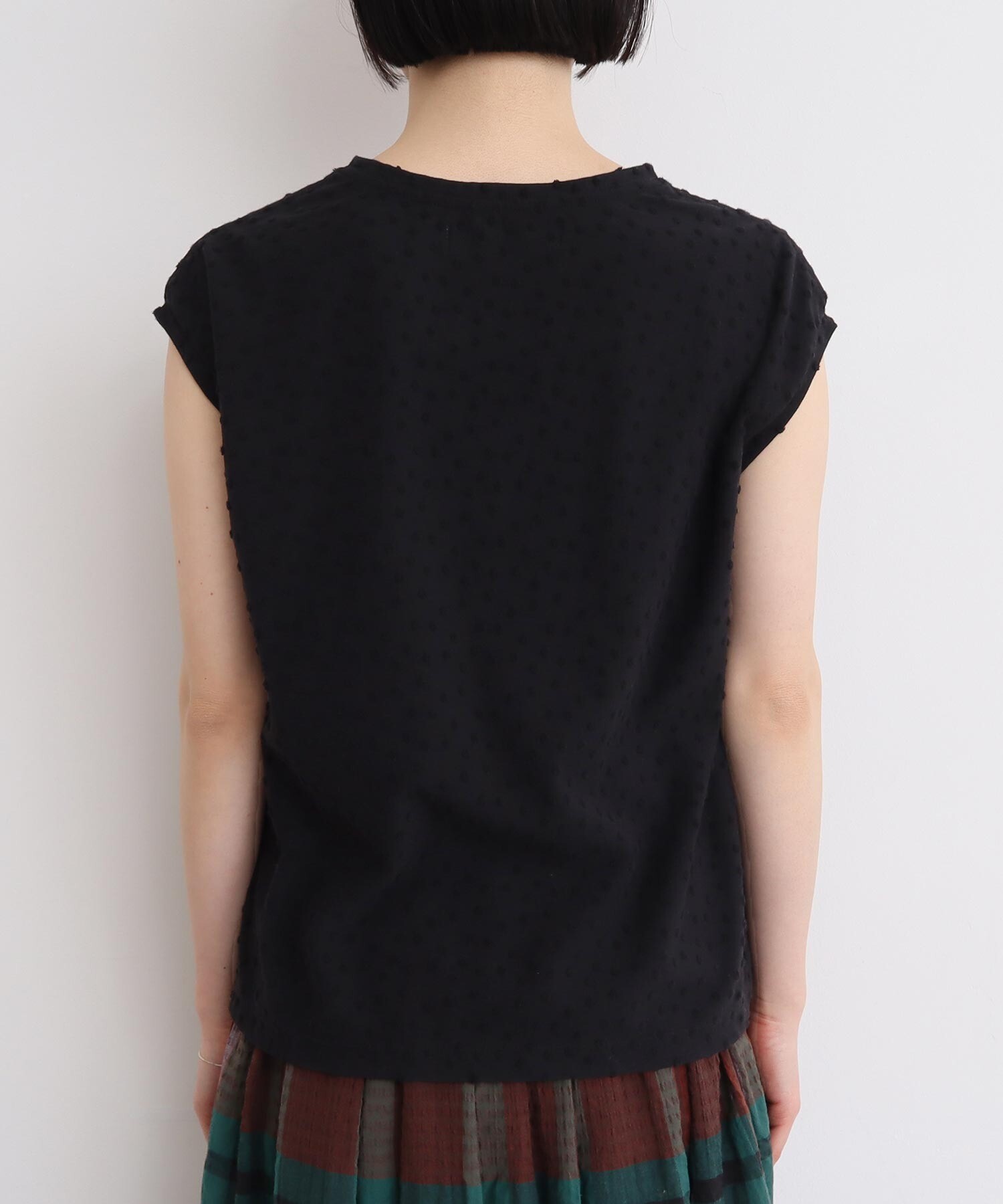 tシャツ 小ドットパイルＴシャツ レディース 小ドットパイルTシャツ（Tシャツ/カットソー）｜l'atelier du