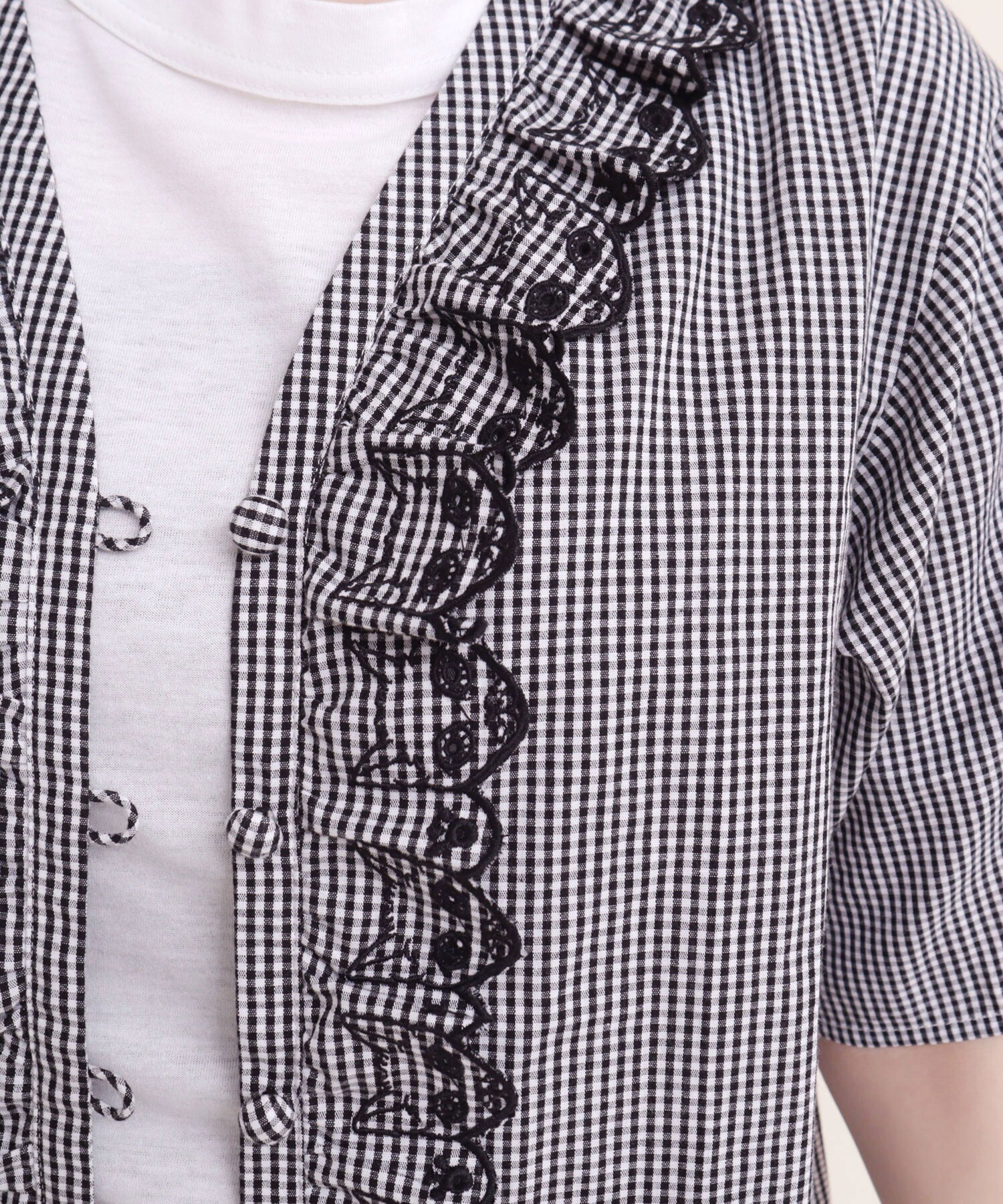 JOURNAL STANDARD L'ESSAGE｜《SP》カットワークレースブラウス