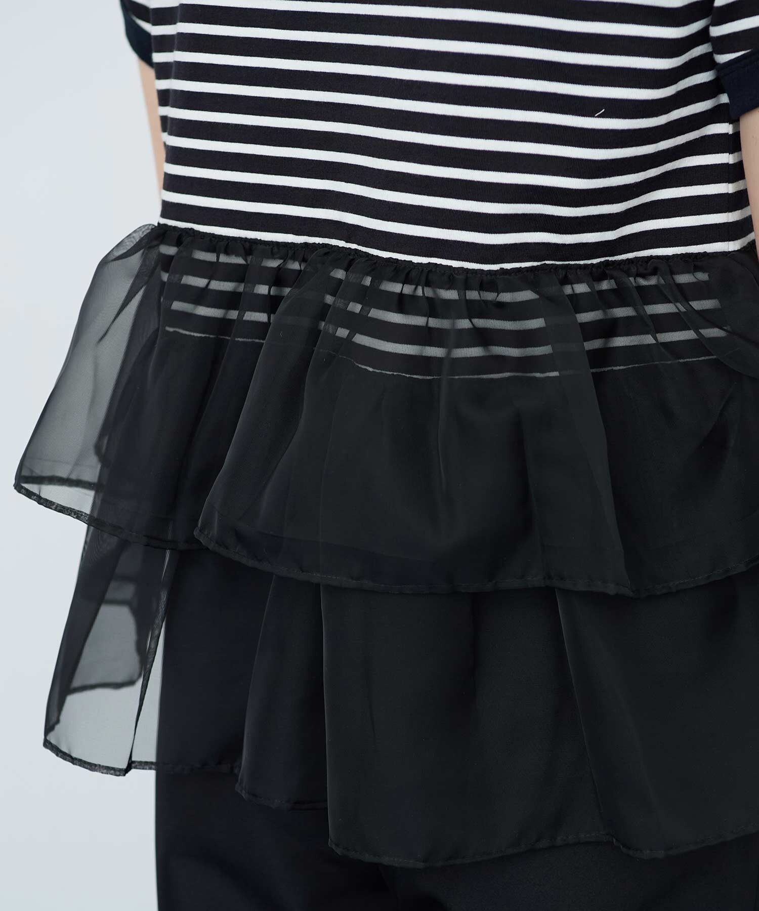 ORGANDY ボーダーTシャツ AMBIDEX Store ORGANDY ボーダー Tシャツ (F グレー): l'atelier