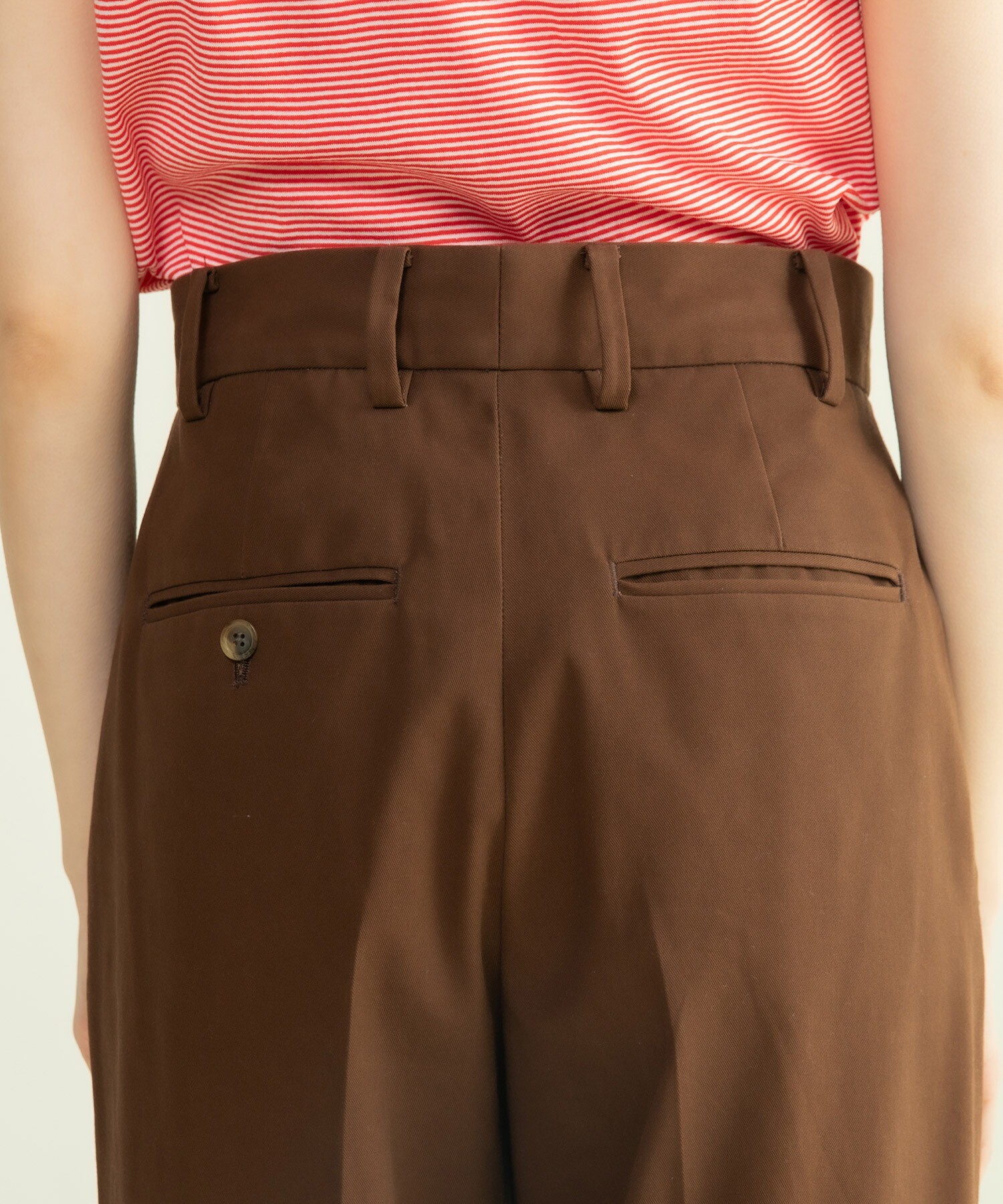 AMBIDEX Store △○強撚ツイル マーベルトストレートパンツ(36