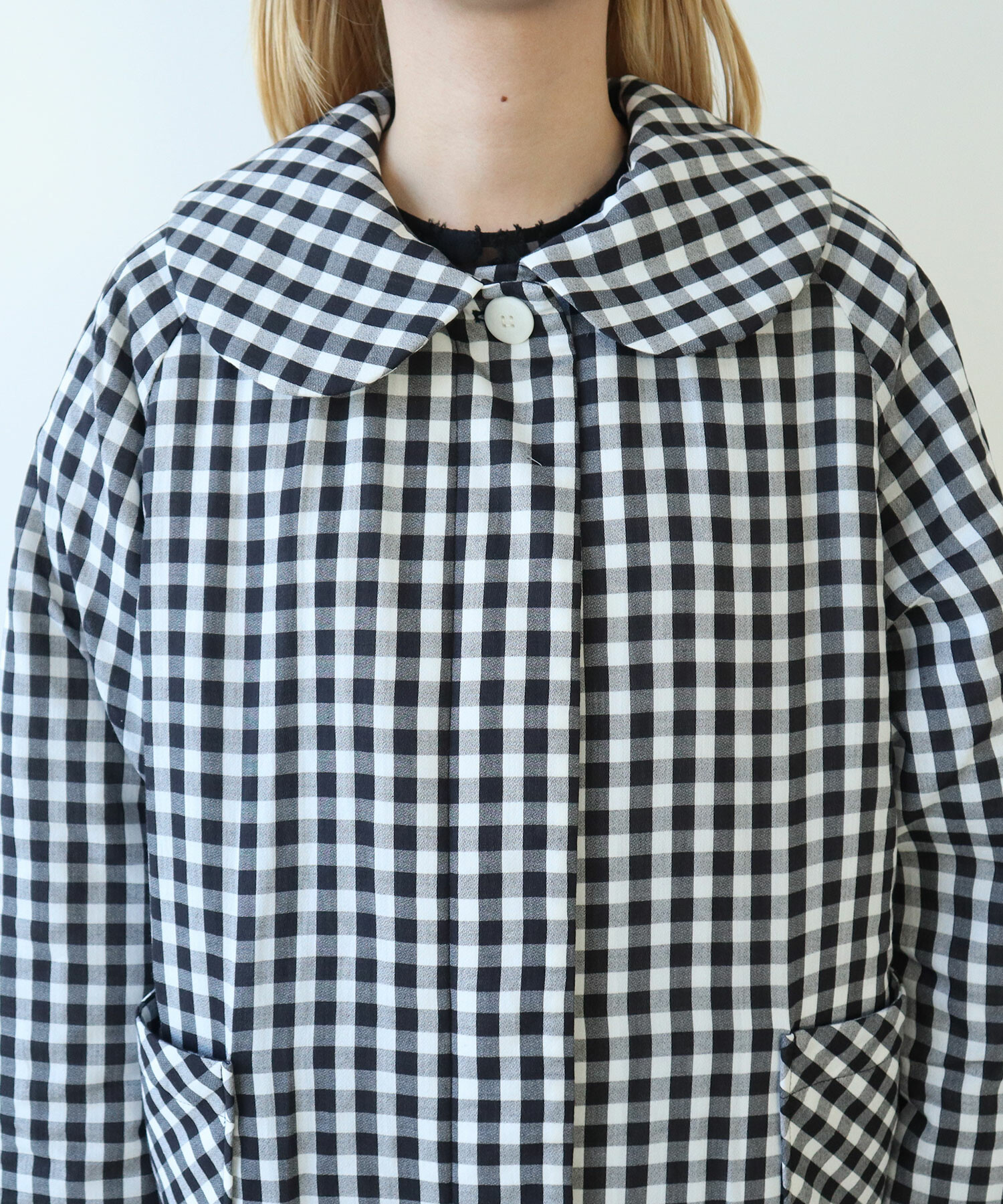 AMBIDEX Store △○LIGHT TWEED ステンカラーコート(F TOP BLACK): FLAT-cic-HATENA