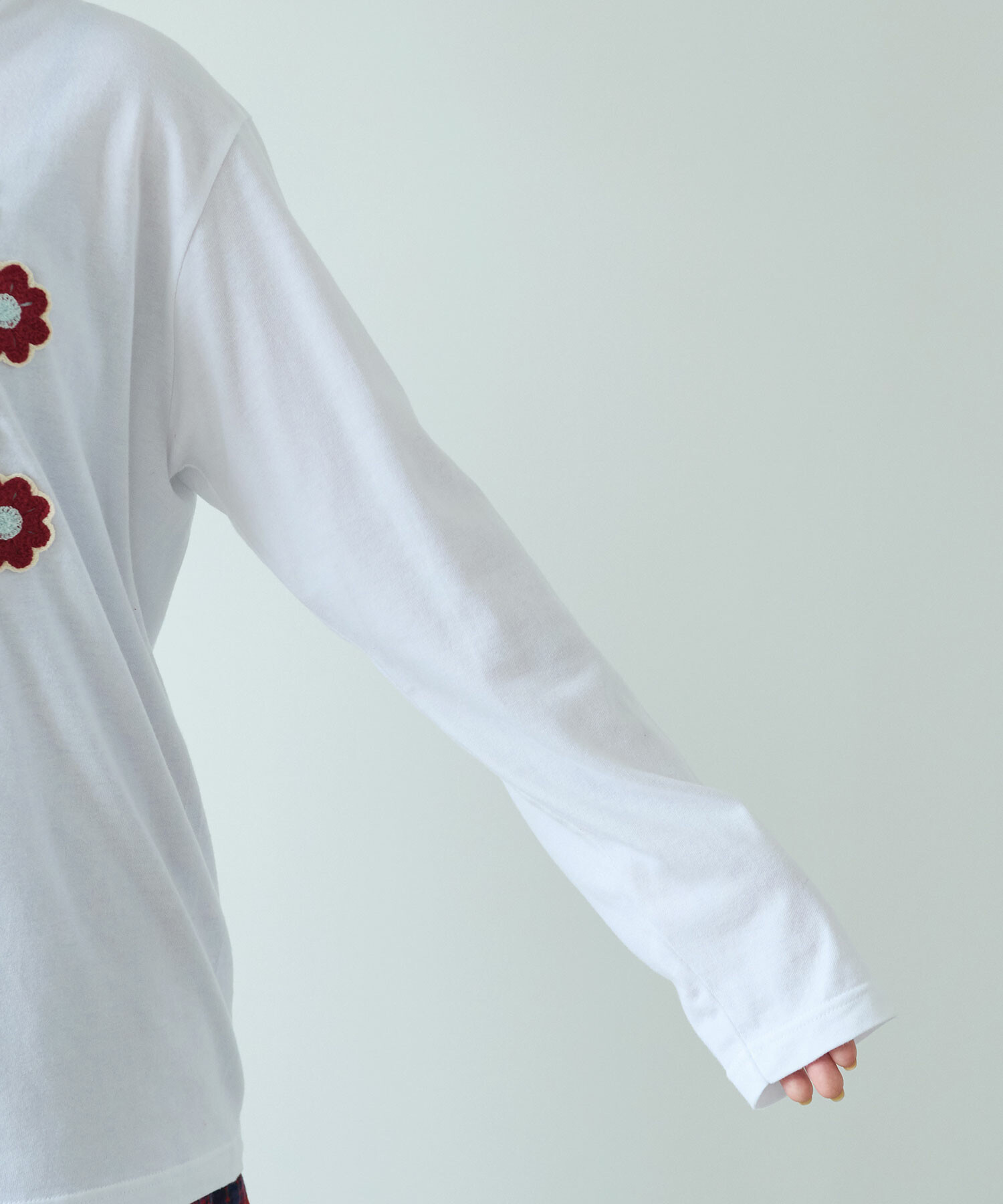 AMBIDEX Store 〇はなモチーフ編み Tシャツ(F ネイビー): bulle
