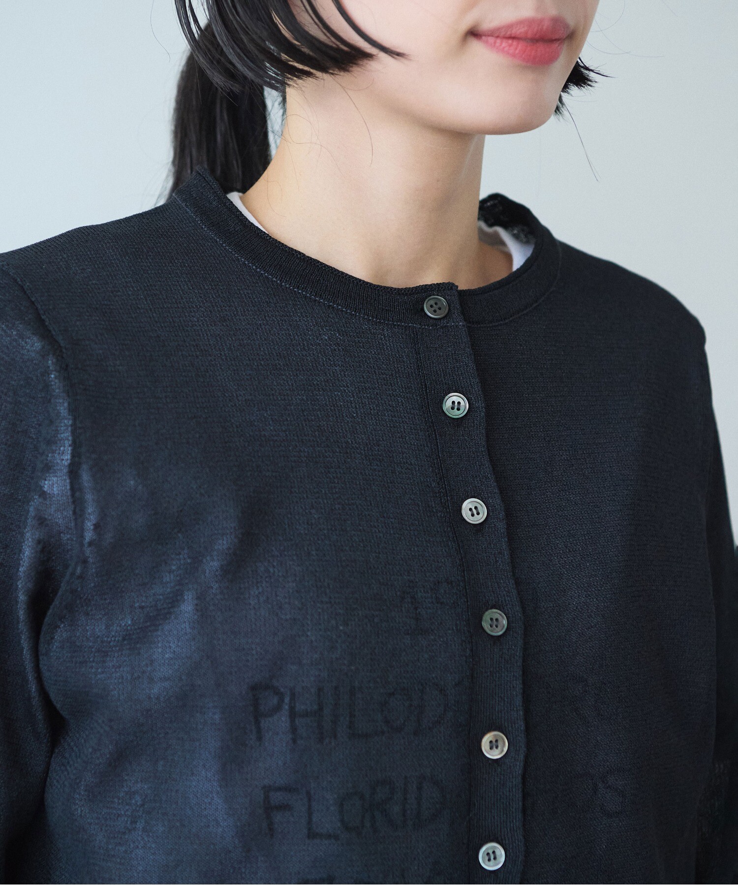 AMBIDEX Store 12G和紙/Polyester カーディガン(F ミントブルー): yuni