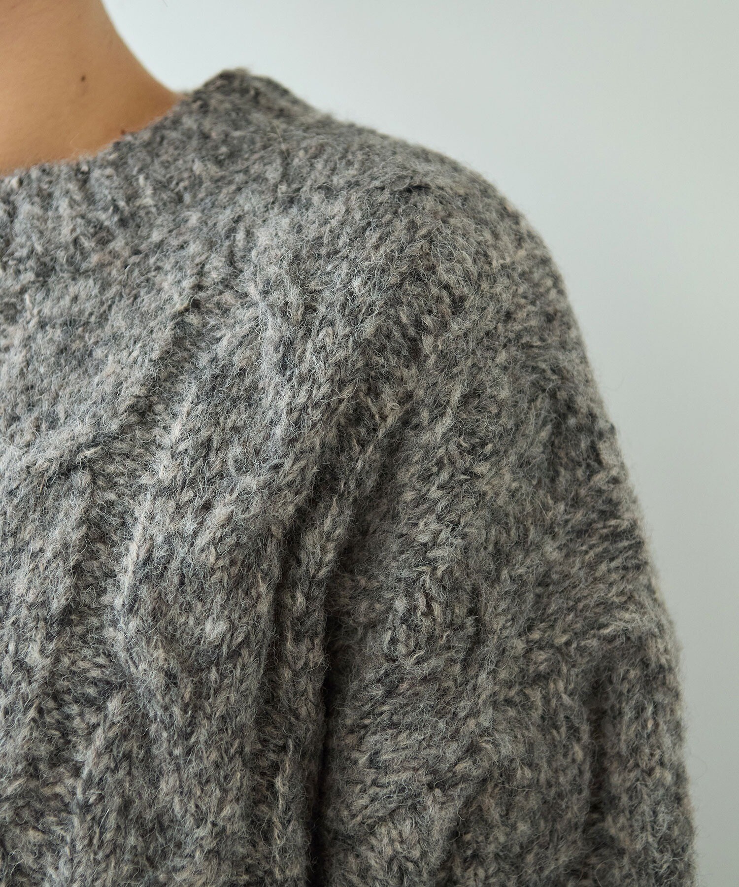 ゴアナクロー　winter mix ロング　ハーバリウム　1022-6 AMBIDEX Store ○malibo mix ウール アラン編みプルオーバー(F チャ): yuni