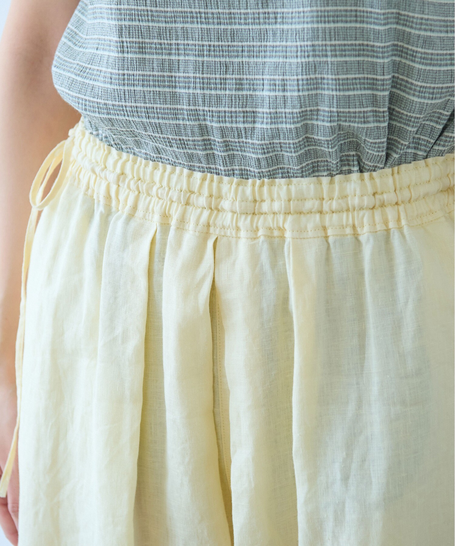 AMBIDEX Store △○Linen drawstrings パンツ(F オレンジ): yuni