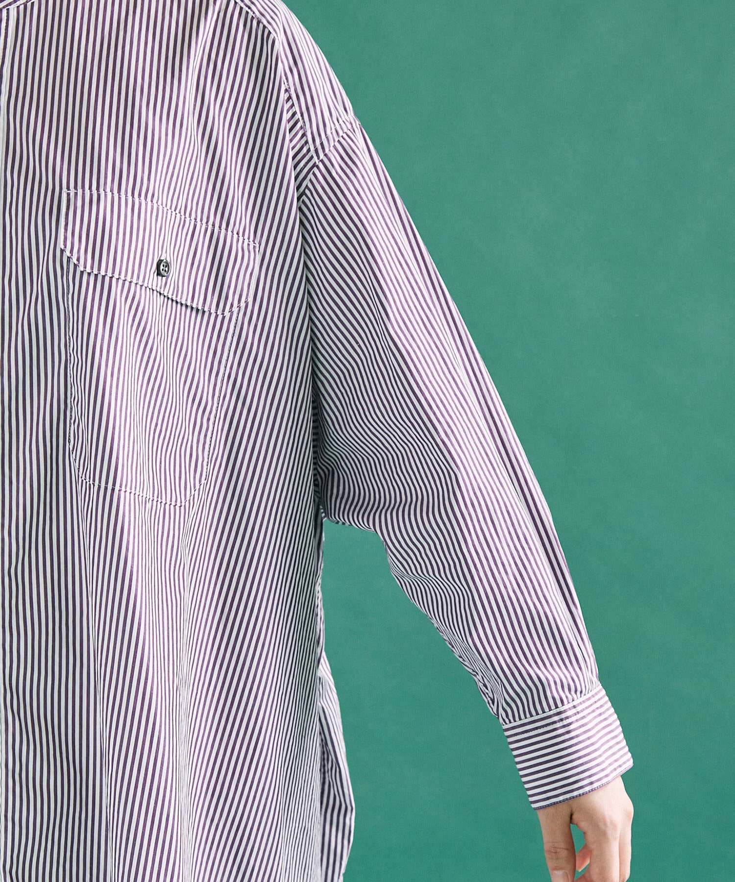 アンビデックスbuoybuoy FINX ストライプ ビッグ パパシャツ