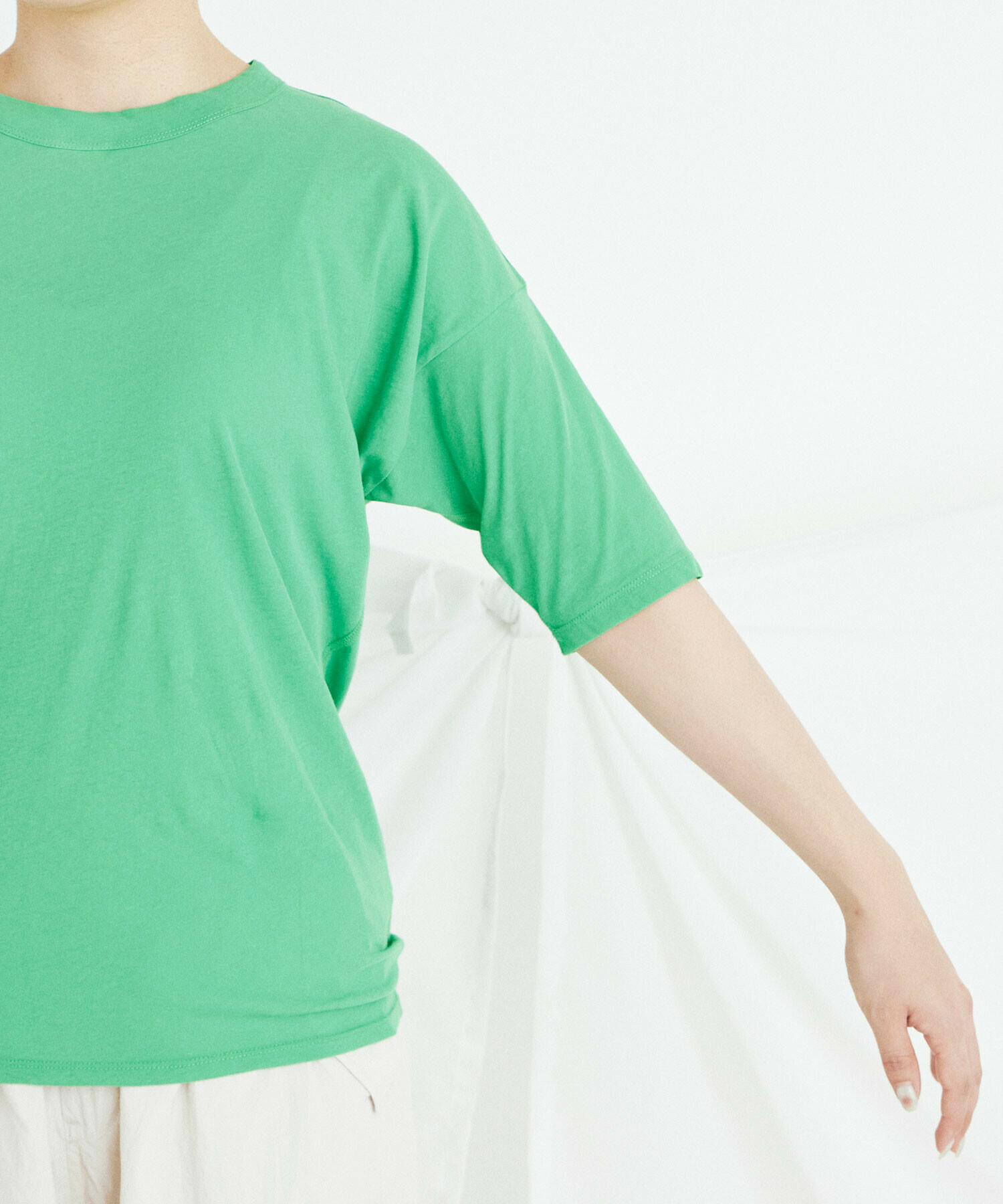 AMBIDEX Store ULTIMA超強撚天竺 CREW T-シャツ(F GREEN): buoybuoy