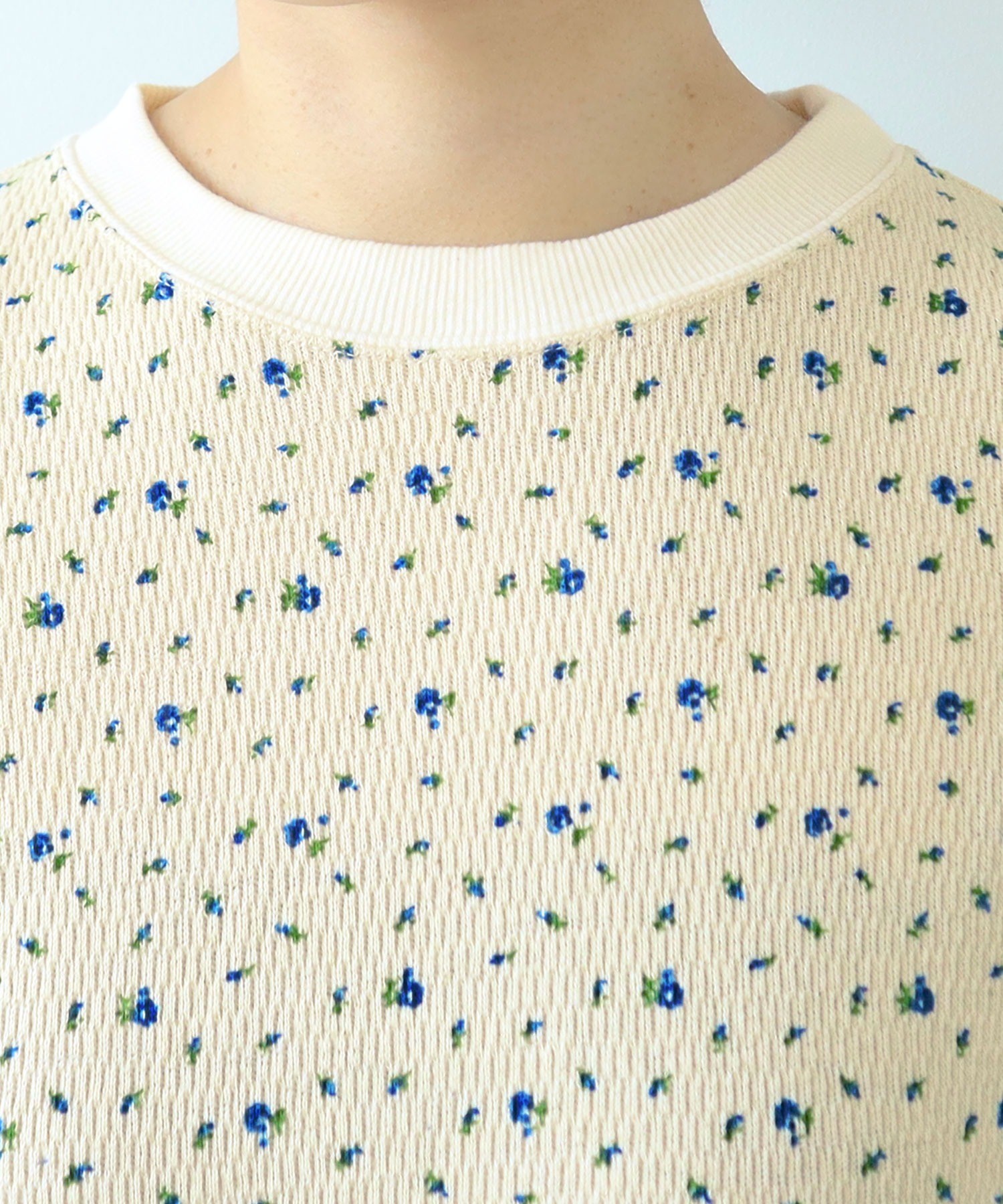tシャツ USEDサーマル小花プリント 半袖Tシャツ レディース AMBIDEX Store ○USEDサーマル小花プリント 半袖Tシャツ(F アカ