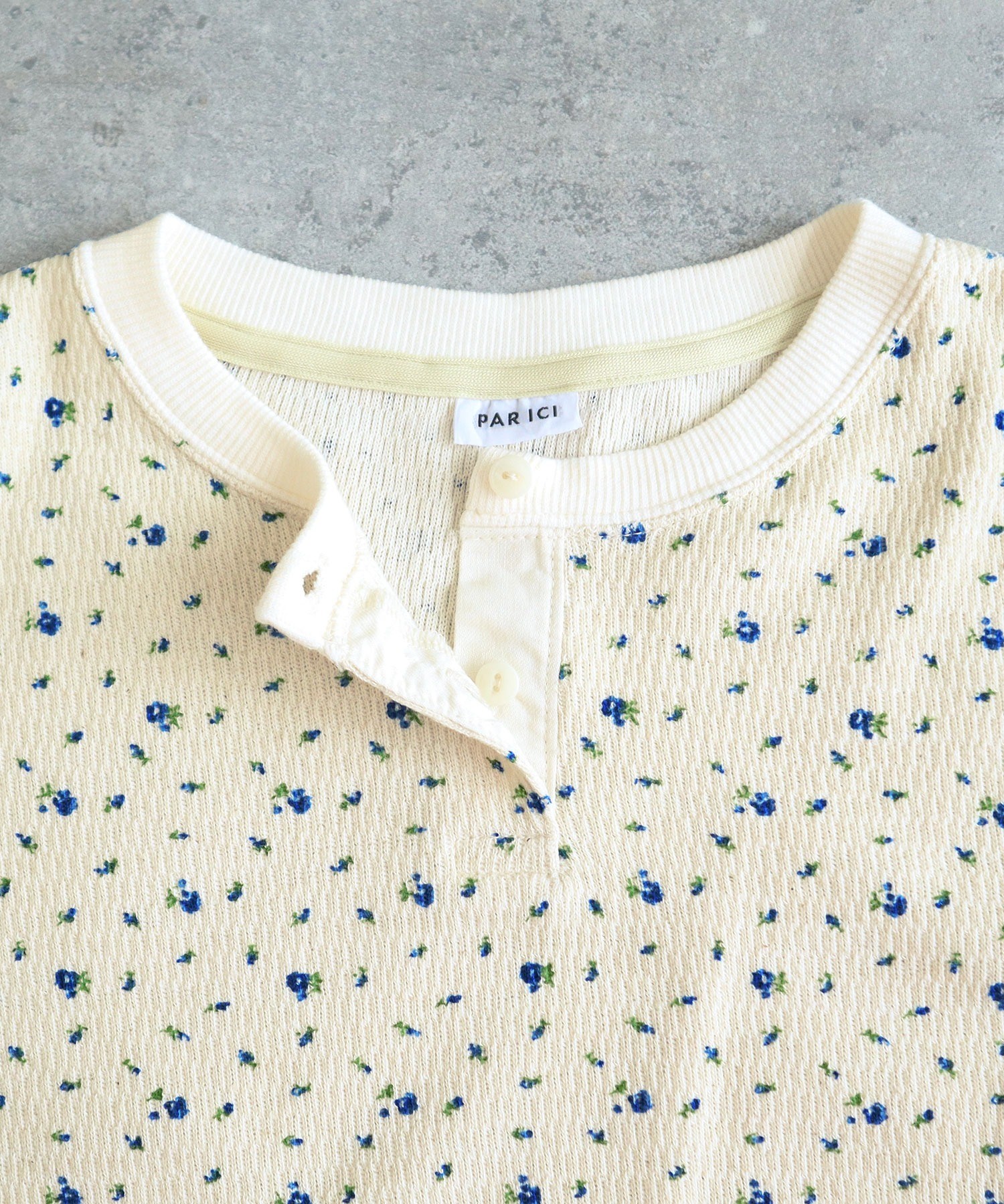 tシャツ USEDサーマル小花プリント ヘンリーネックTシャツ レディース AMBIDEX Store ○USEDサーマル小花プリント ヘンリーネックT