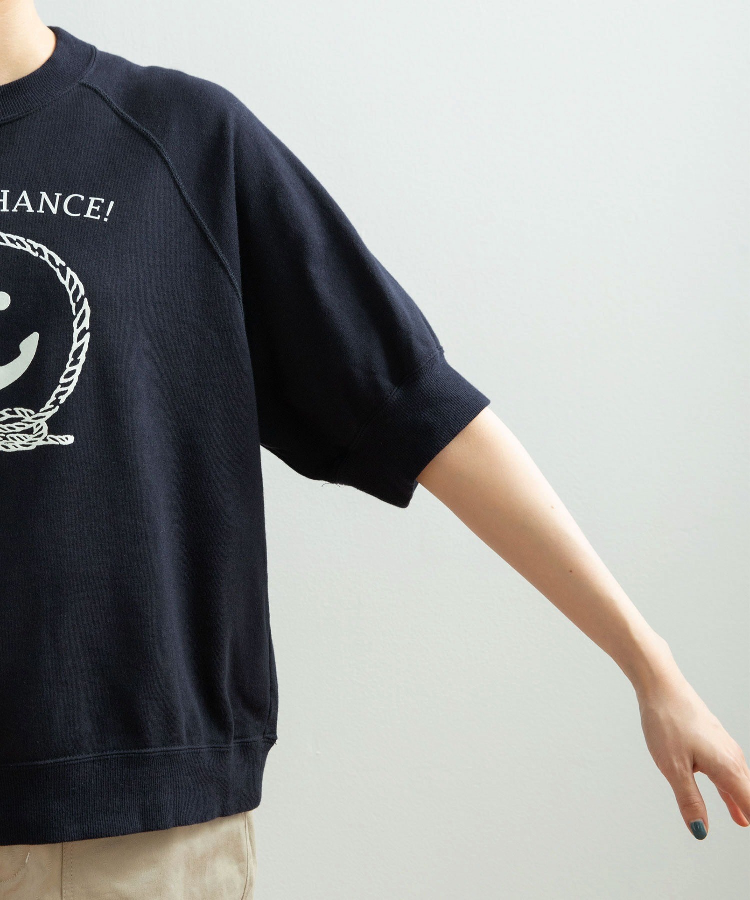 AMBIDEX Store ○BONNE CHANCE ! 半袖裏毛Tシャツ(F シロ): PAR ICI