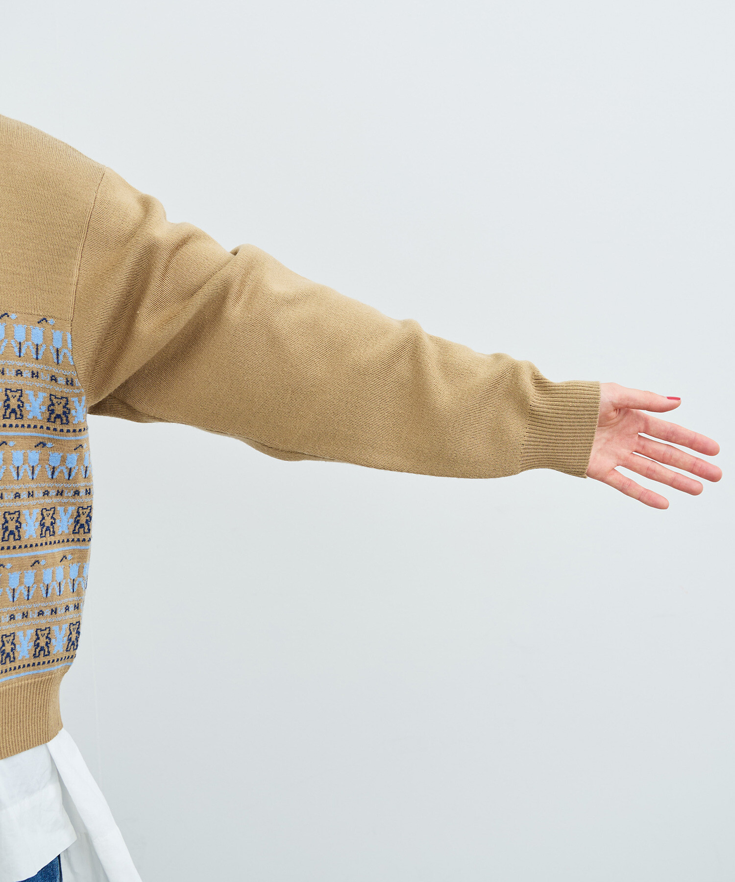 AMBIDEX Store 〇WAAN JACQUARD ハーフジップブルゾン(F GRAY