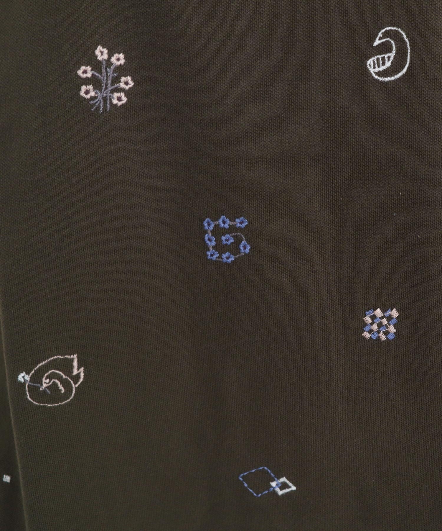 AMBIDEX Store ○まるさんかくしかく刺繍 ポロシャツ(F キナリ
