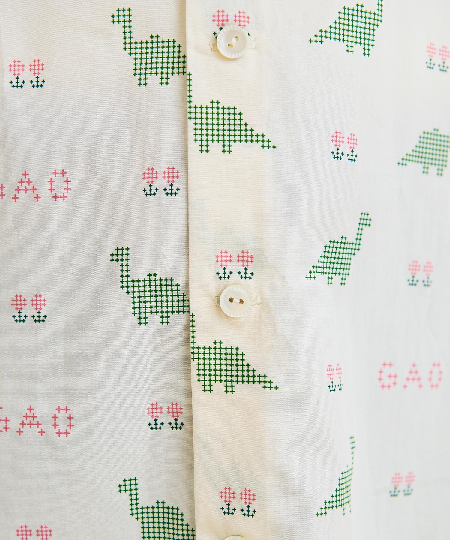 AMBIDEX Store △○8bit Dinosaur ブラウス(F ベージュ): l