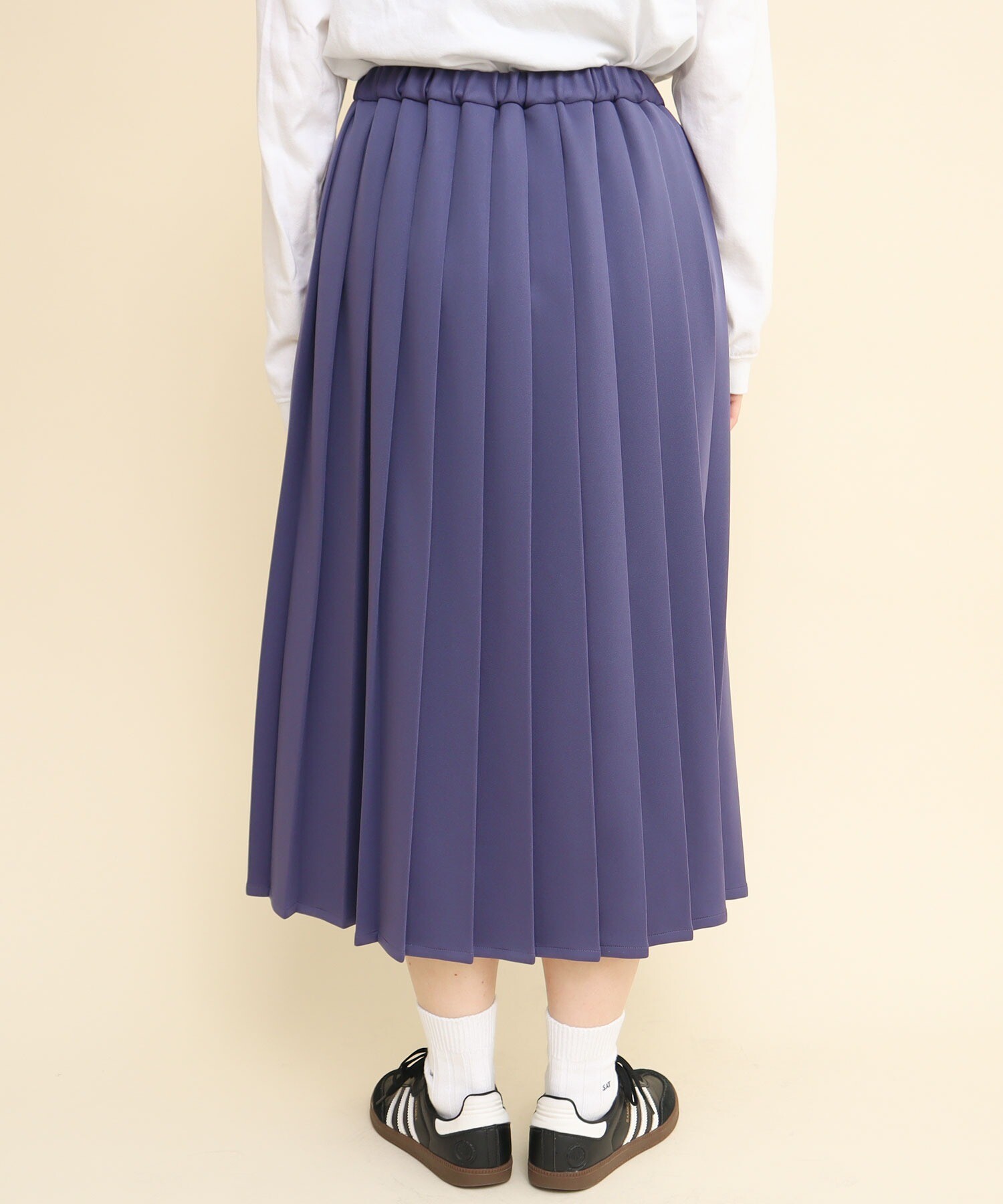 AMBIDEX Store LINE Jersey pleats SKIRT 2024SS(F パープル): l 