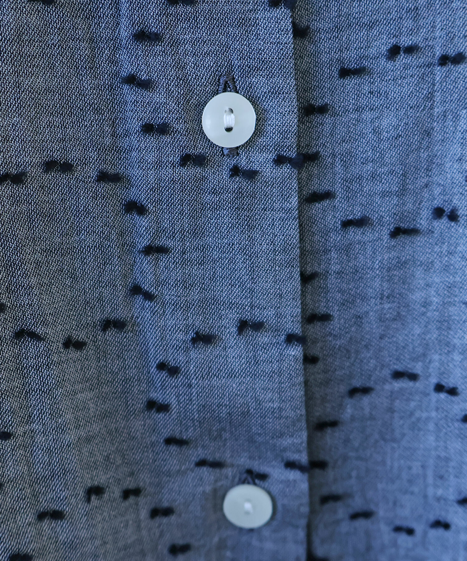 AMBIDEX Store ドットカット ジャカード まるシャツ(F アオ