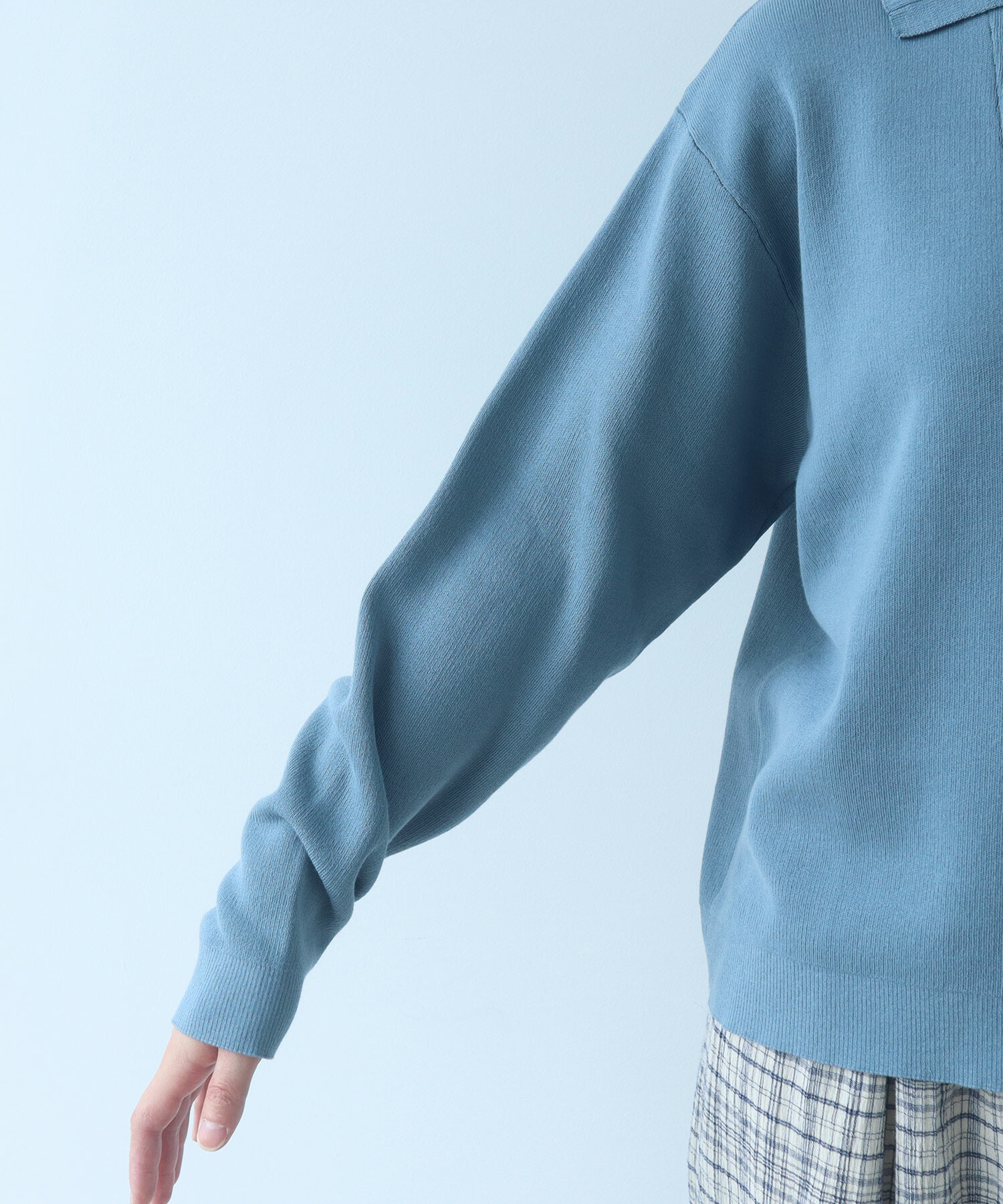 AMBIDEX Store △〇 14G mochi mochi cotton プルオーバー(F ブルー