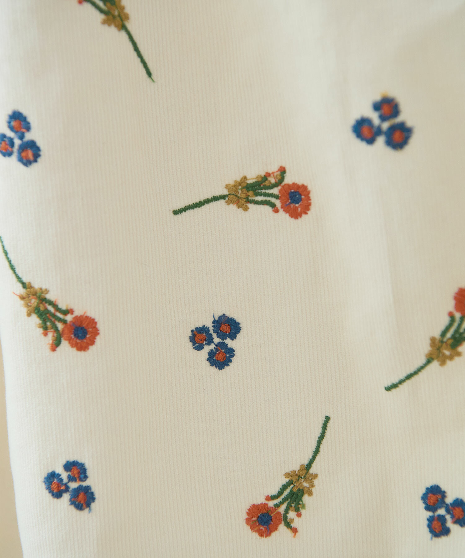 【美品】bulle de savon 野山刺繍 スカート bulle de savon（ビュルデサボン）の「ローン 野山刺繍 スカート