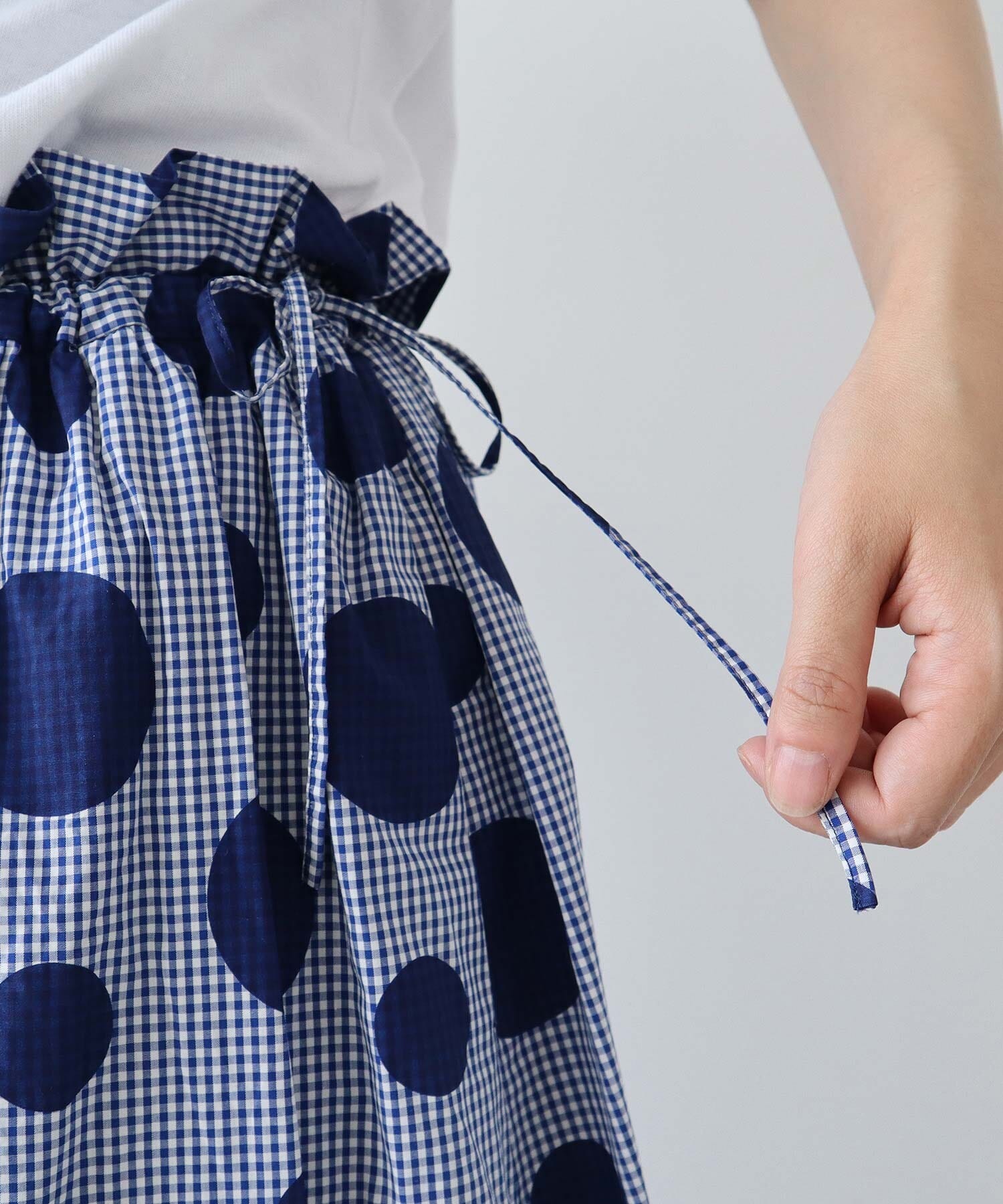 AMBIDEX Store △○gingham×dot プリント スカート(F クロ): bulle de