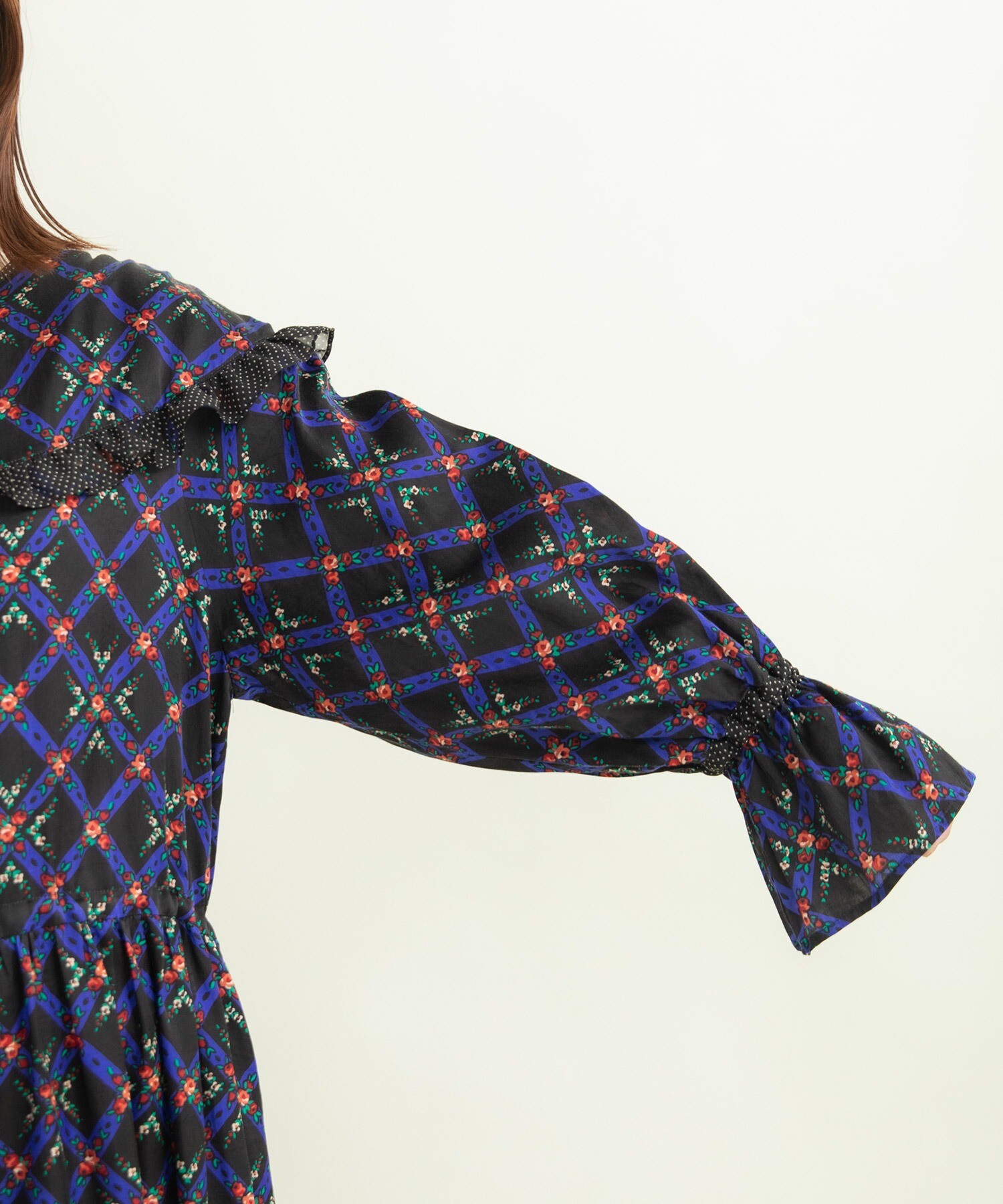 AMBIDEX Store 【予約販売】○チェックフラワープリント フリル