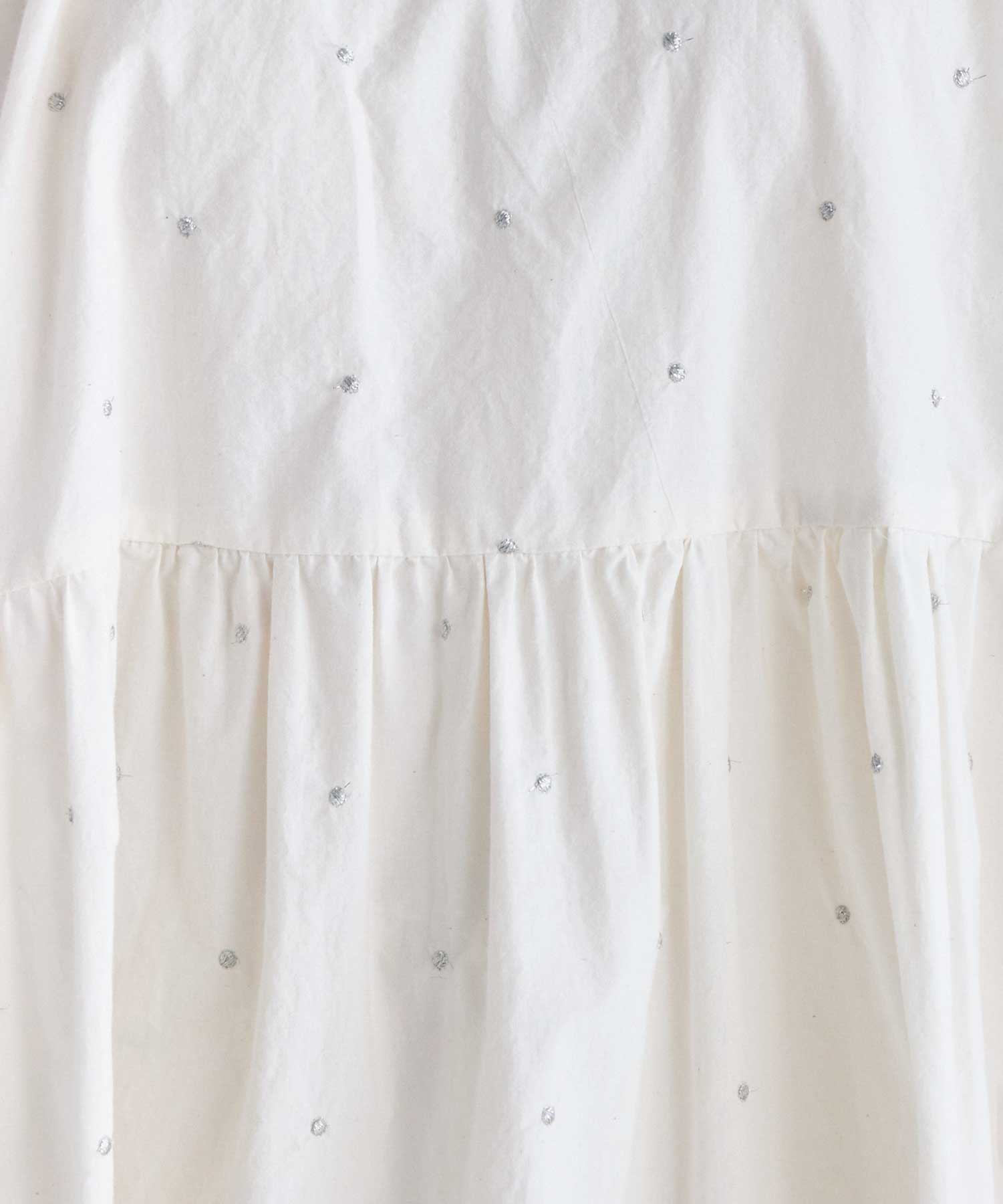 AMBIDEX Store △○ラメ刺繍DOT ギャザードルマンブラウス(F