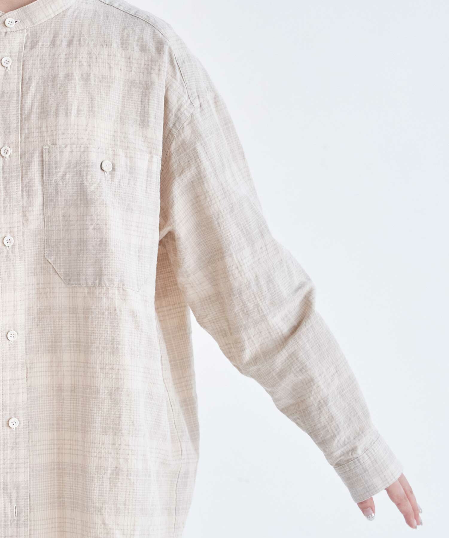 AMBIDEX Store ○FRILL SHIRT (スーピマブロード/オンブレ