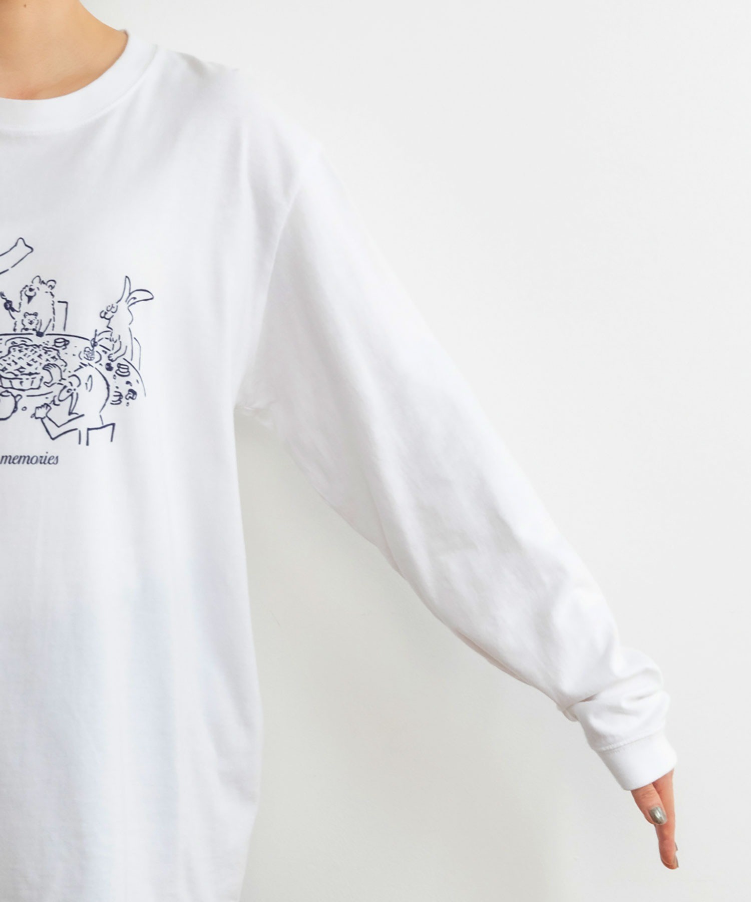 AMBIDEX Store ○animal tea party ロンT(F シロ): PAR ICI