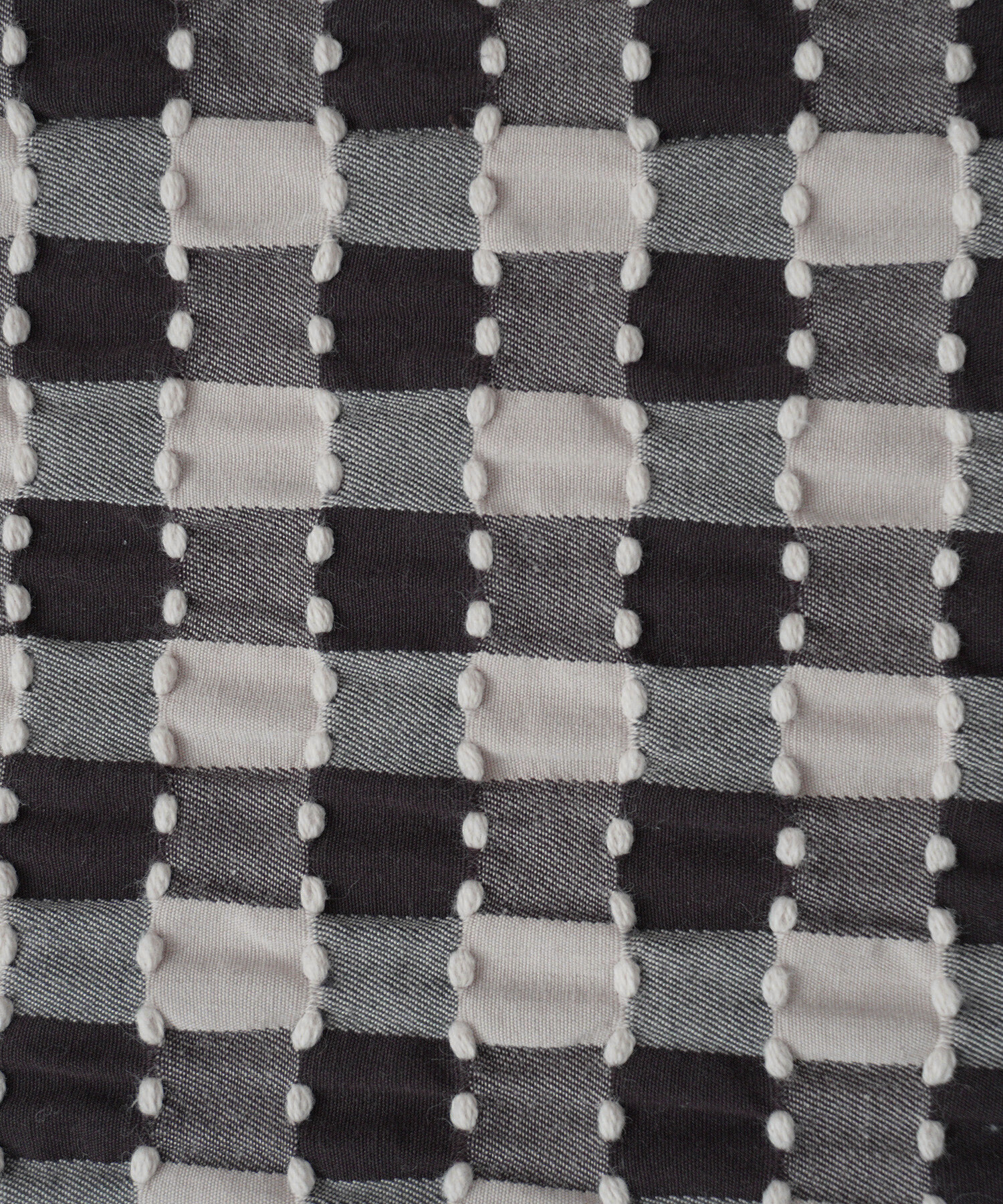 AMBIDEX Store 〇sashiko check ジャケット(F ライトグレーmix