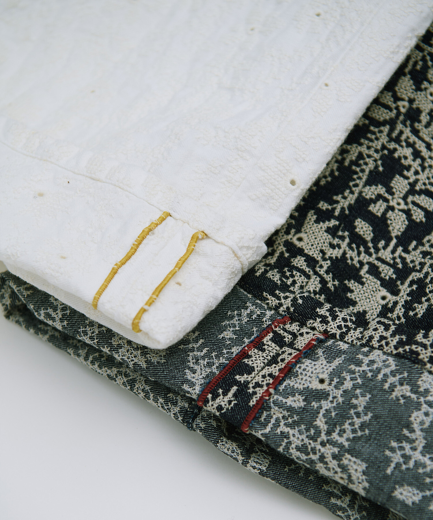 AMBIDEX Store 【予約販売】garden embroidery デニムパンツ(F navy