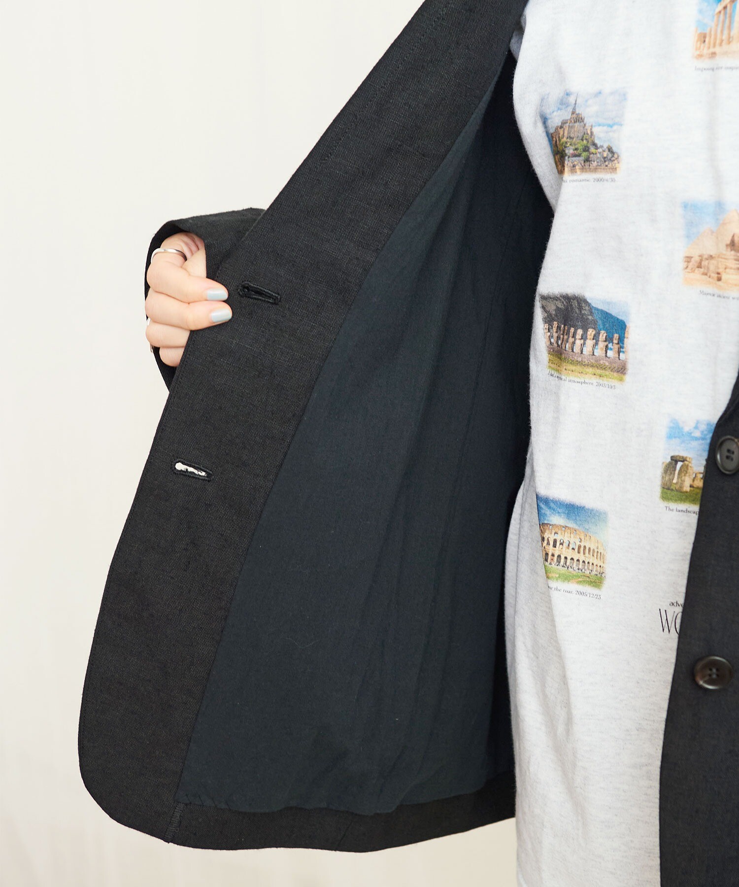AMBIDEX Store ○○LINEN BOLD jacket(F ベージュ): l'atelier