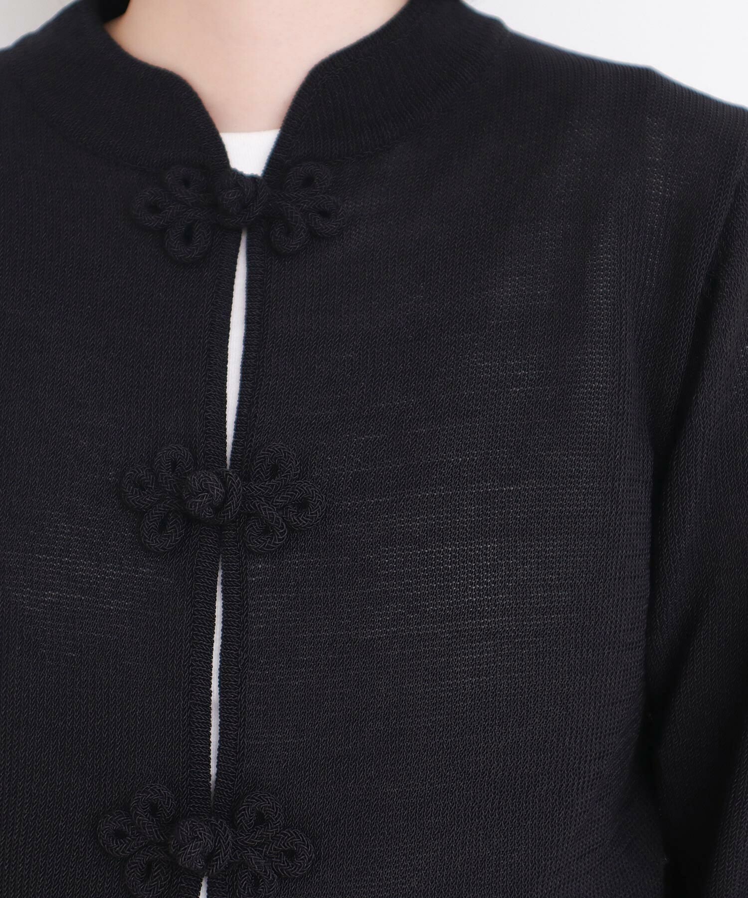 AMBIDEX Store 〇COTTON NYLON 華釦 カーディガン(F サックス