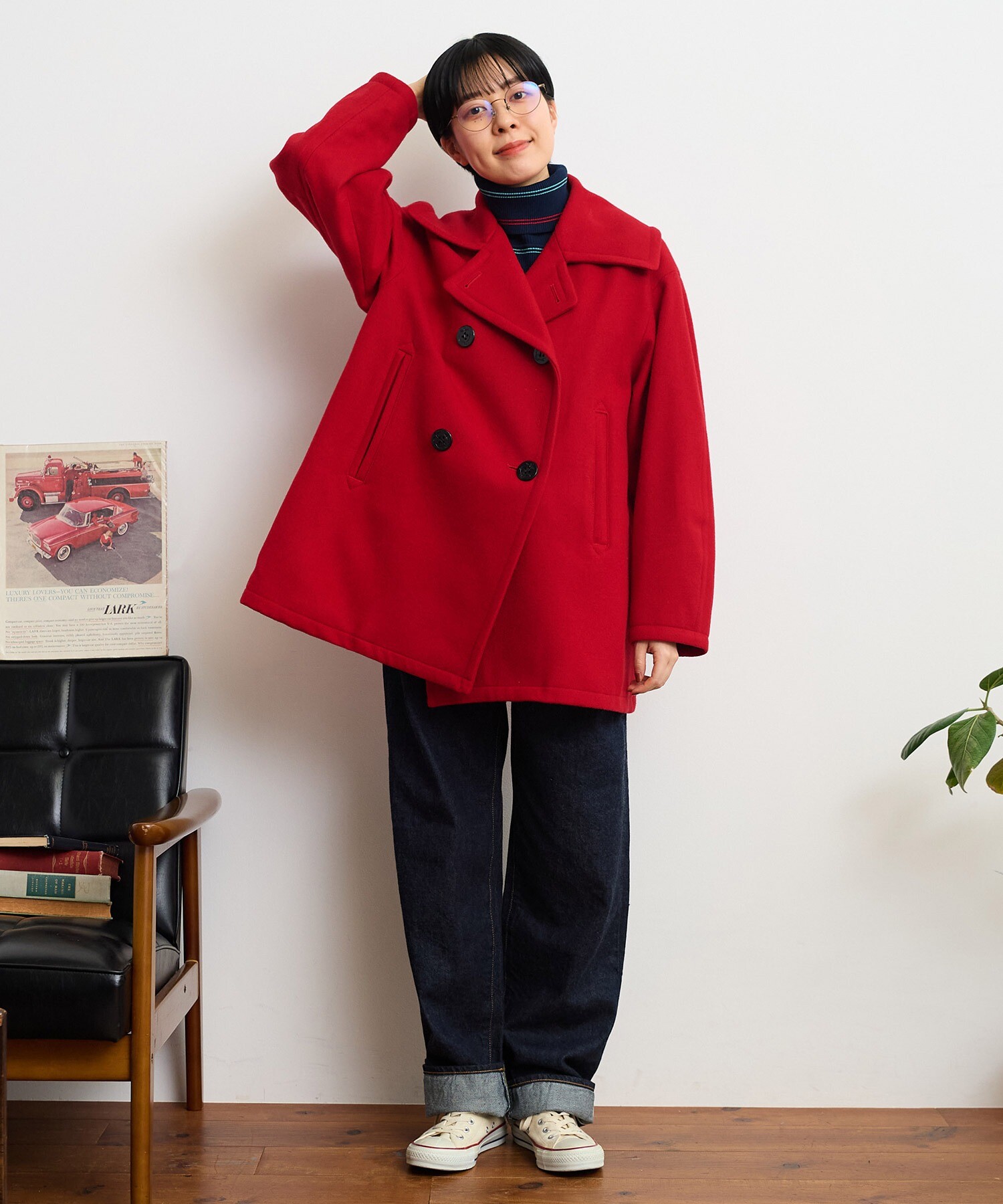 HIDEANDSEEK P-Coat-S ハイドアンドシーク メルトンPコート - ピーコート