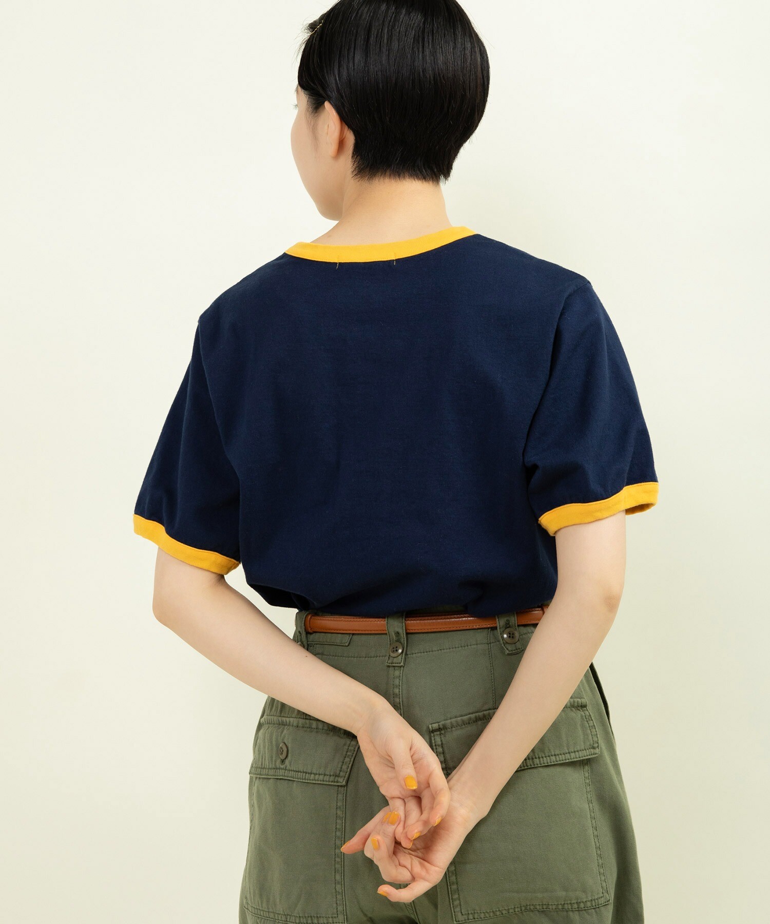 AMBIDEX Store ○40/2天竺 SOCKSリンガーTシャツ(F ピンク