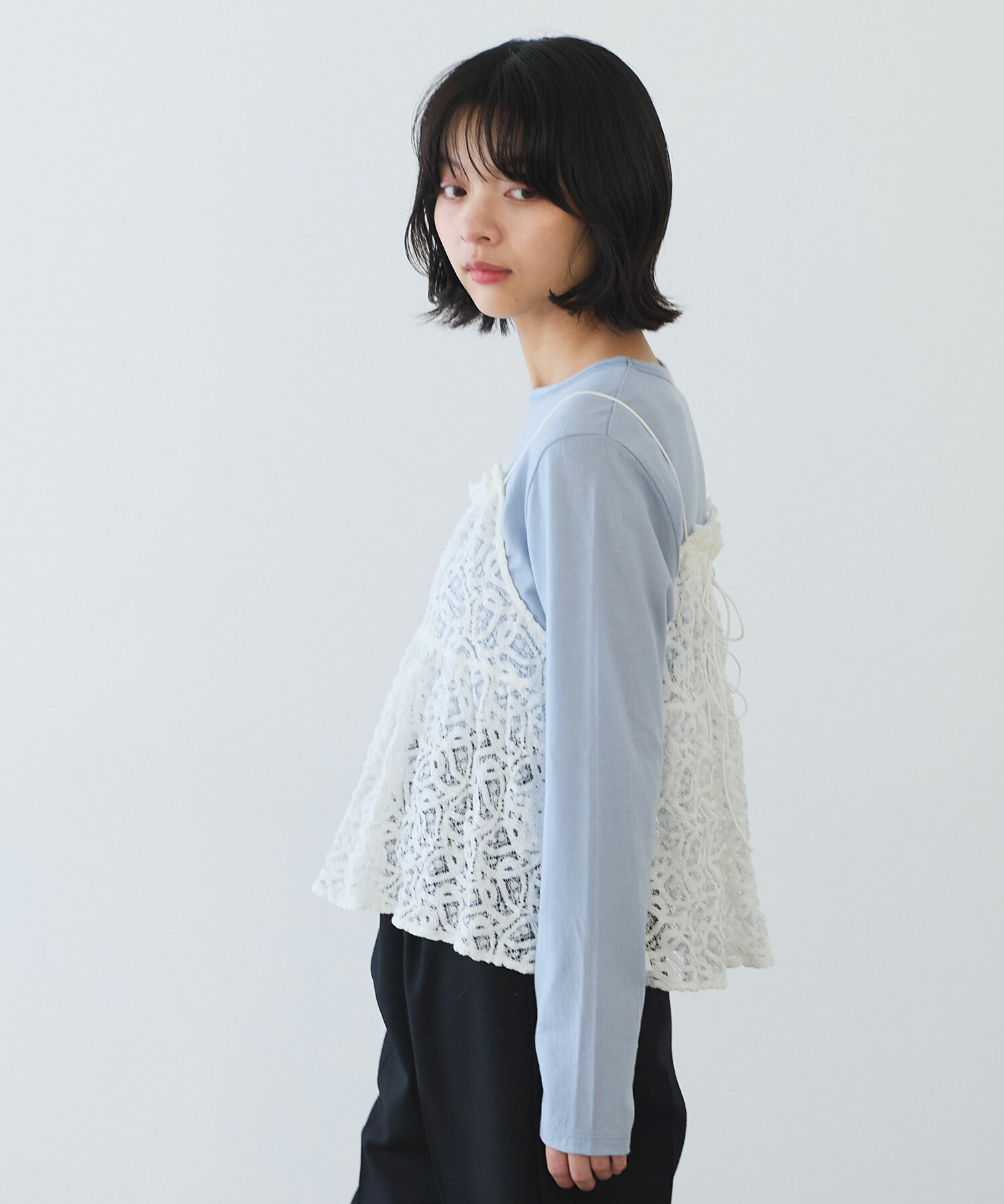 ブラウス シャツ ラッセルレースキャミブラウス レディース le.coeur blanc｜ラッセルレースキャミブラウス | Rakuten
