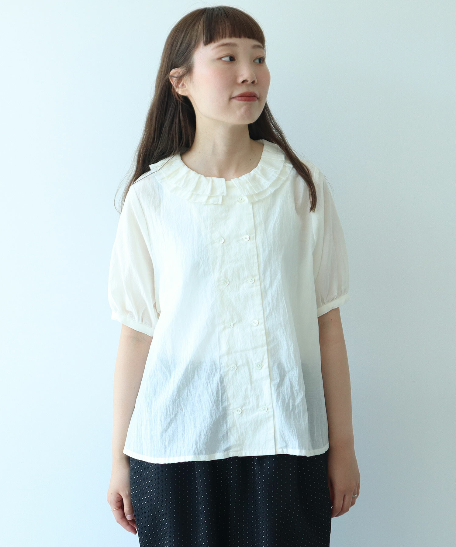 ブラウス シャツ コットン/キュプラ ローンIBK 半袖bebe ブラウス レディース AMBIDEX Store △コットン/キュプラ ローンIBK 半袖bebe