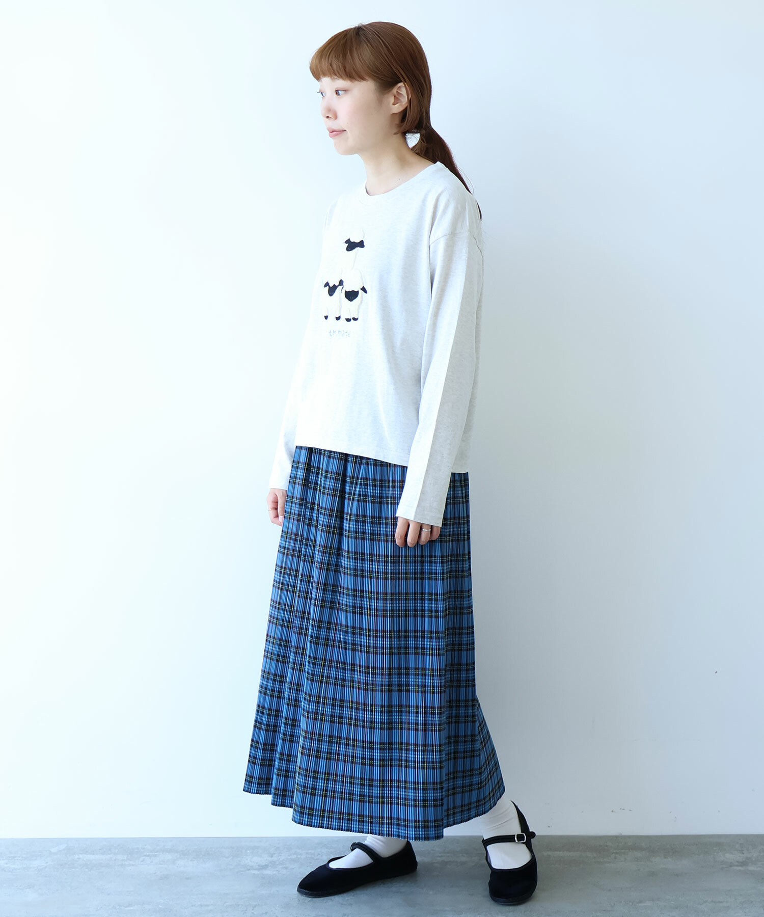 AMBIDEX Store ○ ひつじ刺繍 Tシャツ(F オートミール): bulle