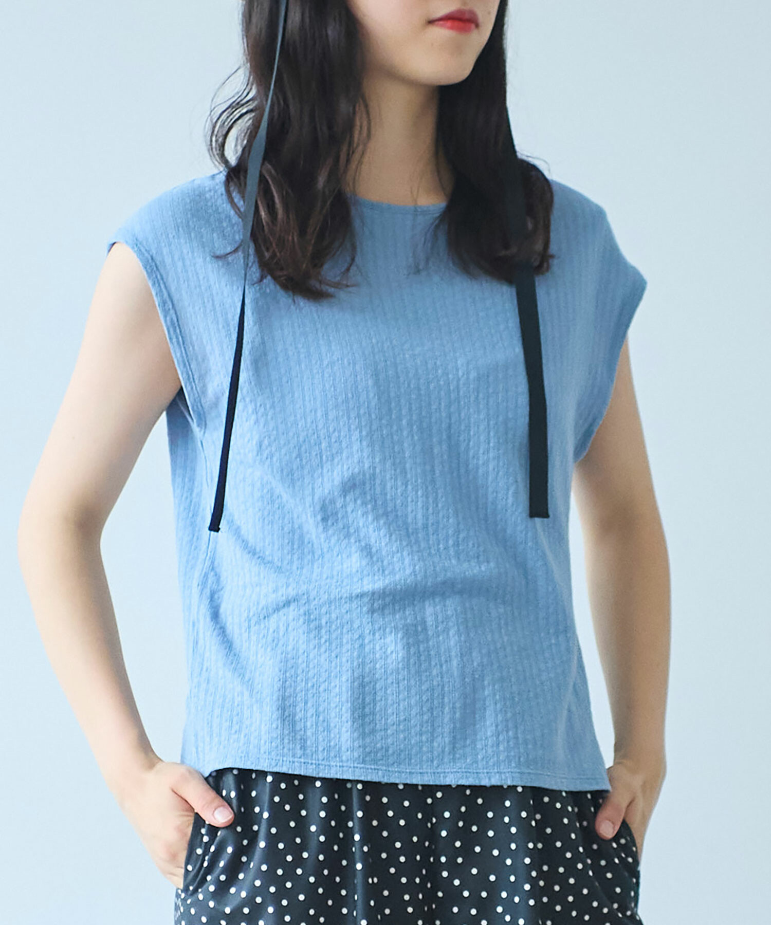tシャツ 強撚針抜ジャカード フレンチスリーブプルオーバー レディース AMBIDEX Store △強撚針抜ジャカード フレンチスリーブ プル