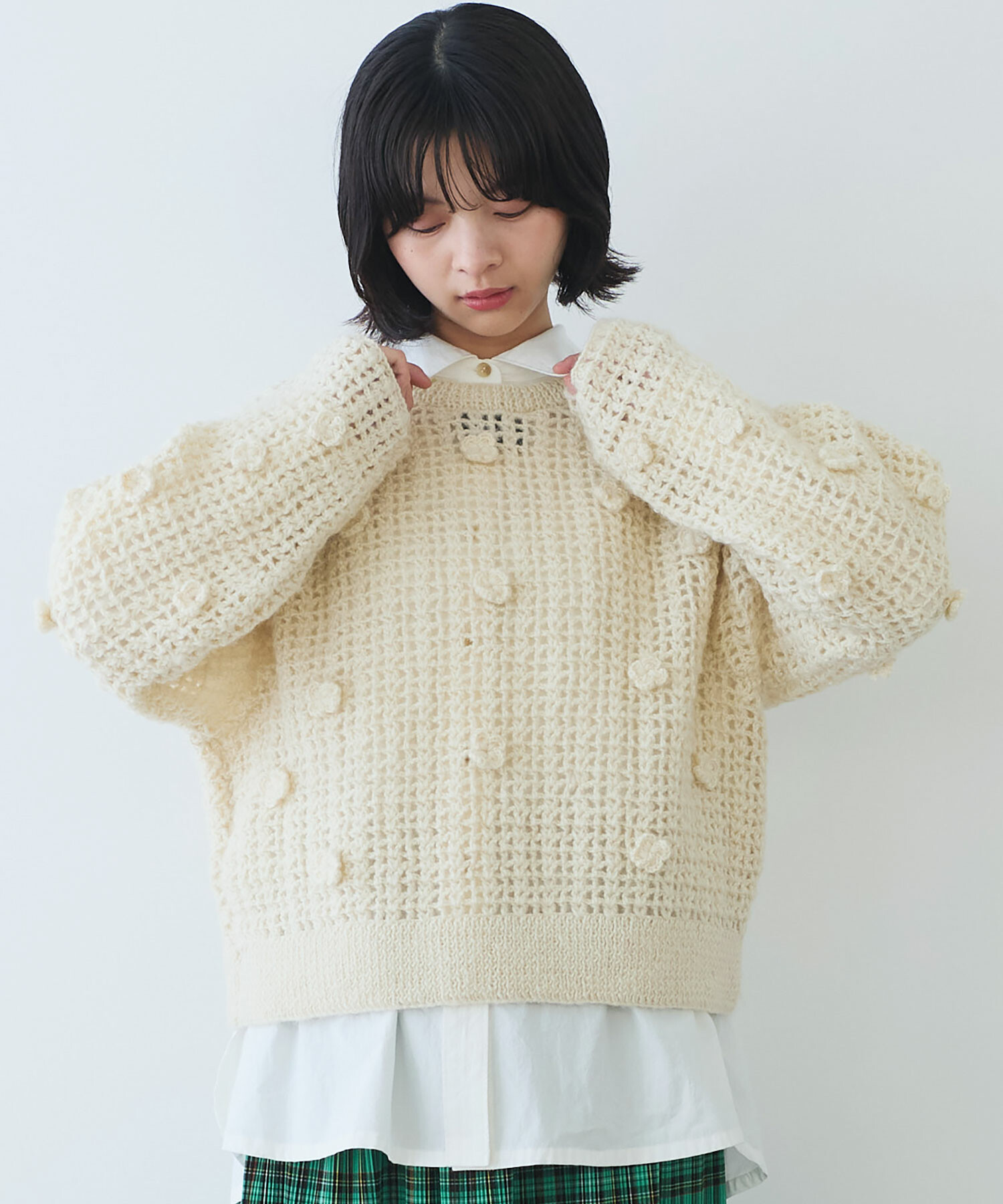Hanaページ AMBIDEX Store 【予約販売】○ ネパールハンドニット おはな