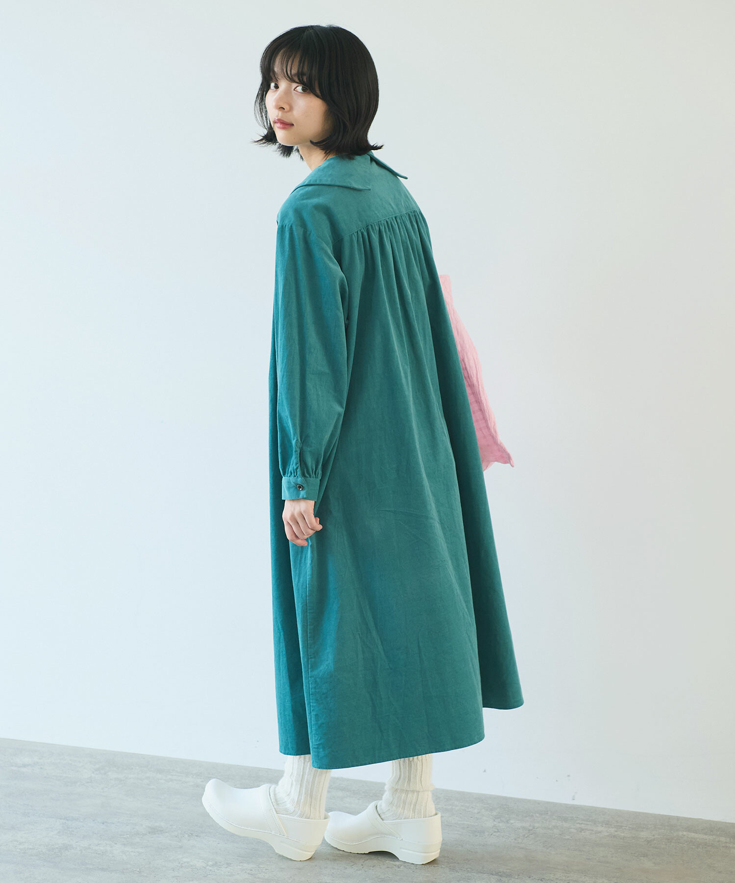 AMBIDEX Store 【予約販売】〇 21Wシャツコール 角襟ギャザー