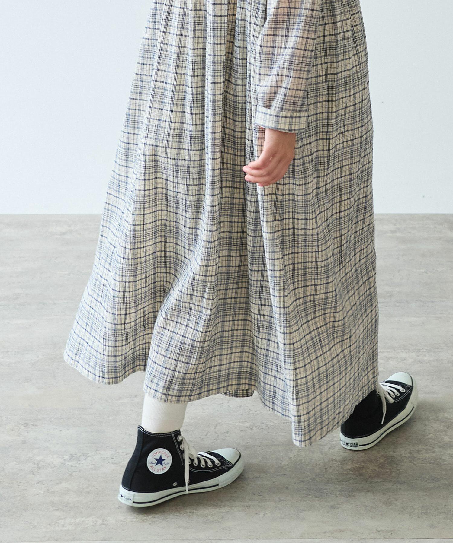 AMBIDEX Store 【予約販売】〇 ちぢみcheck ワンピース(F ピンク