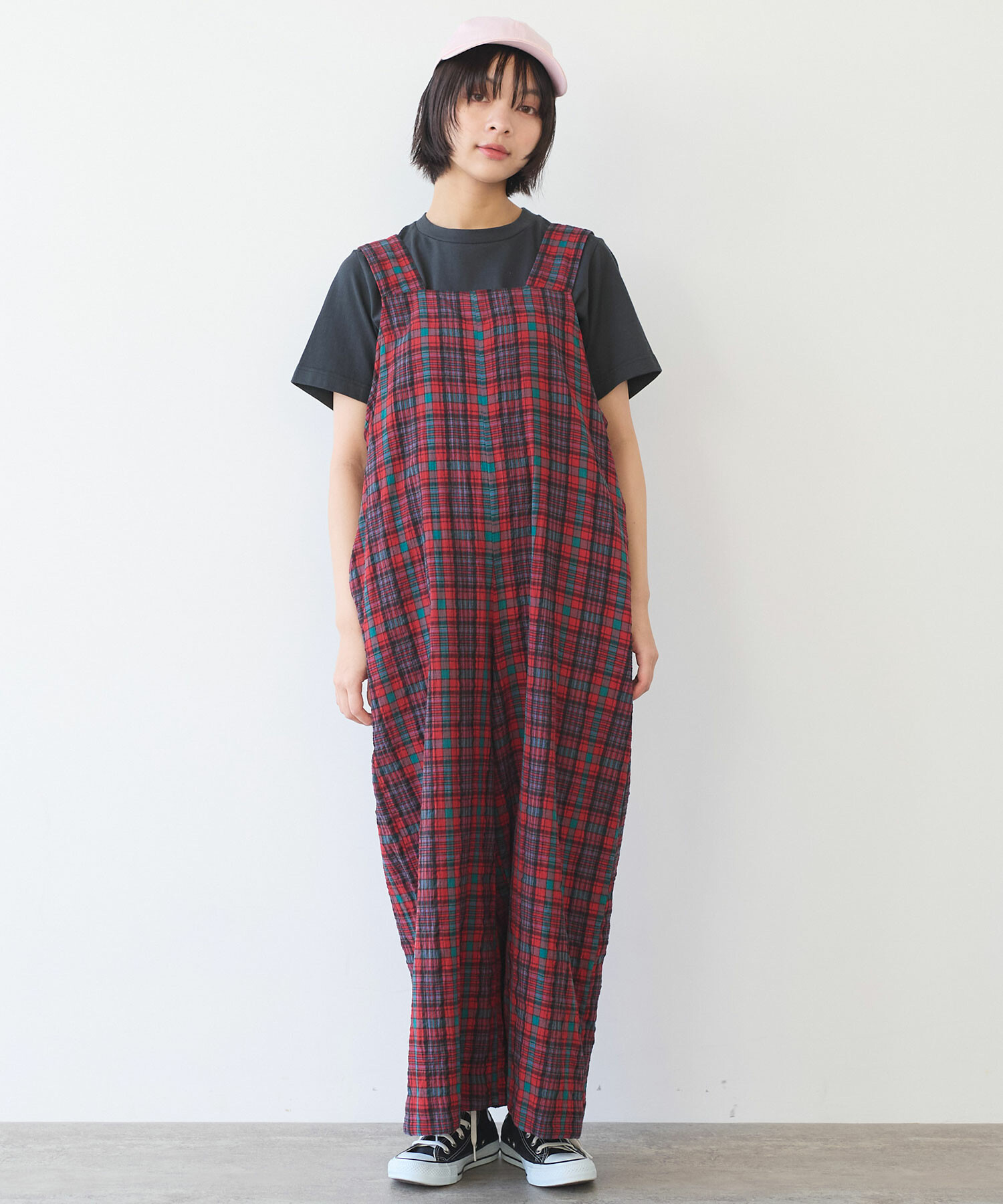 AMBIDEX Store △〇 サッカー タータンチェック サロペット(F コン