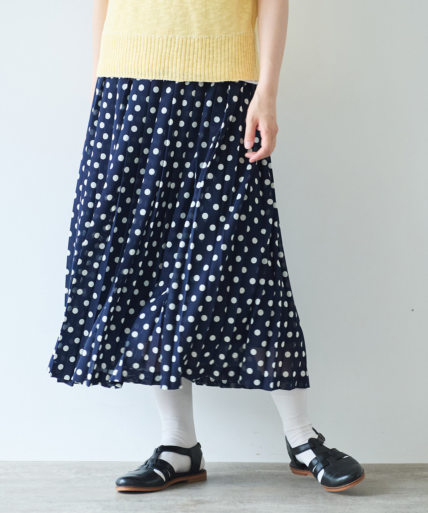 AMBIDEX Store ○Pe天竺 mizutama プリーツ スカート(F クロ): bulle 