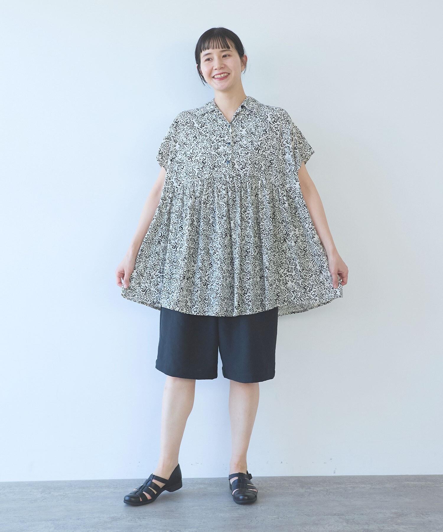 AMBIDEX Store rayon cupla cotton flower print open peprum AMBIDEX Store rayon cupla cotton flower print open peprum