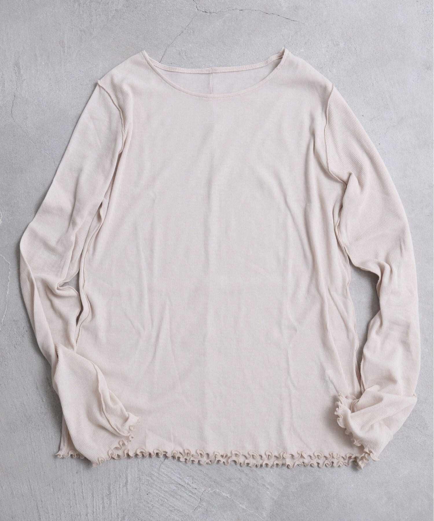 AMBIDEX Store △sheer/コットン テレコ long sleeve プルオーバー(F